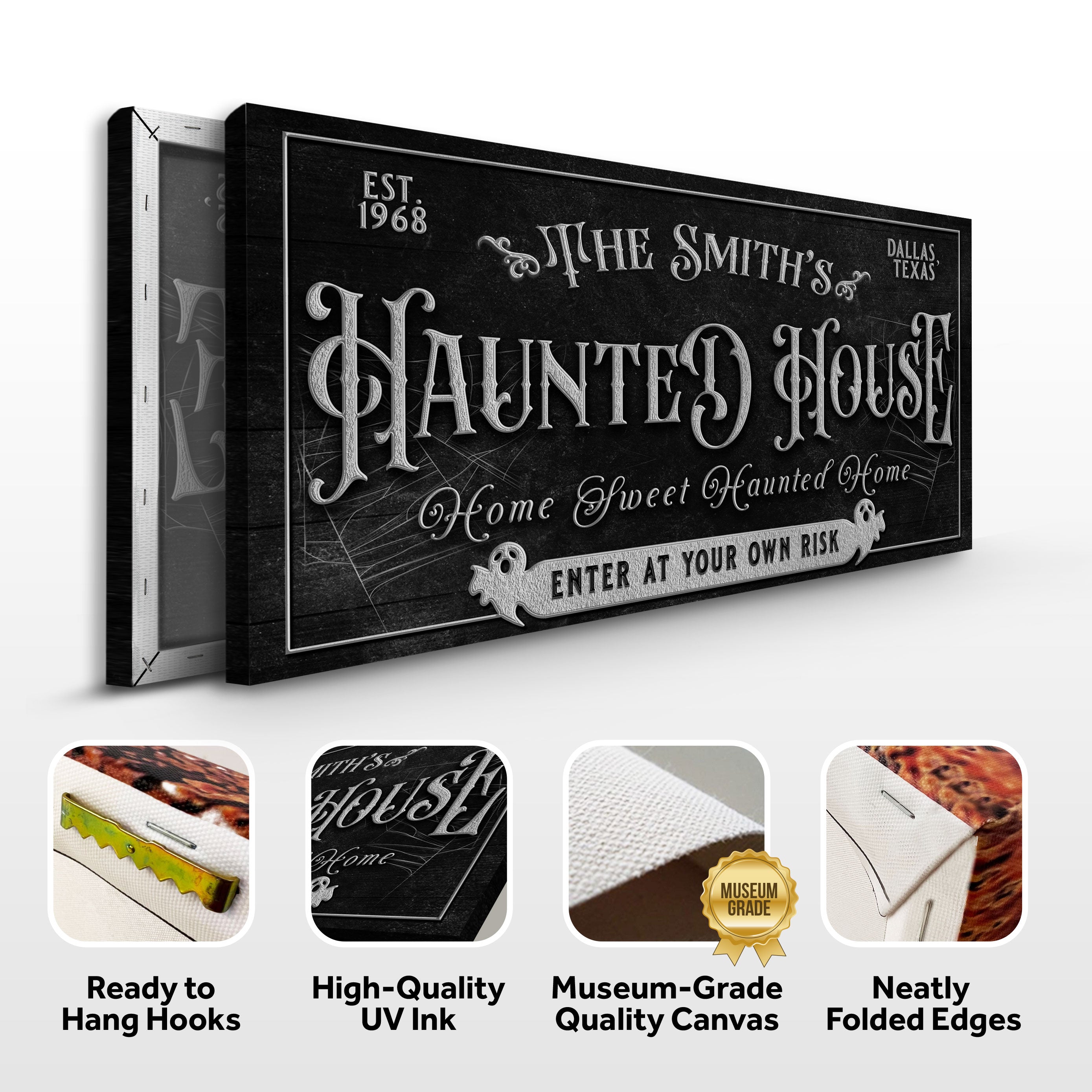 Personalized Haunted House Sign II on sale at MyriadMart