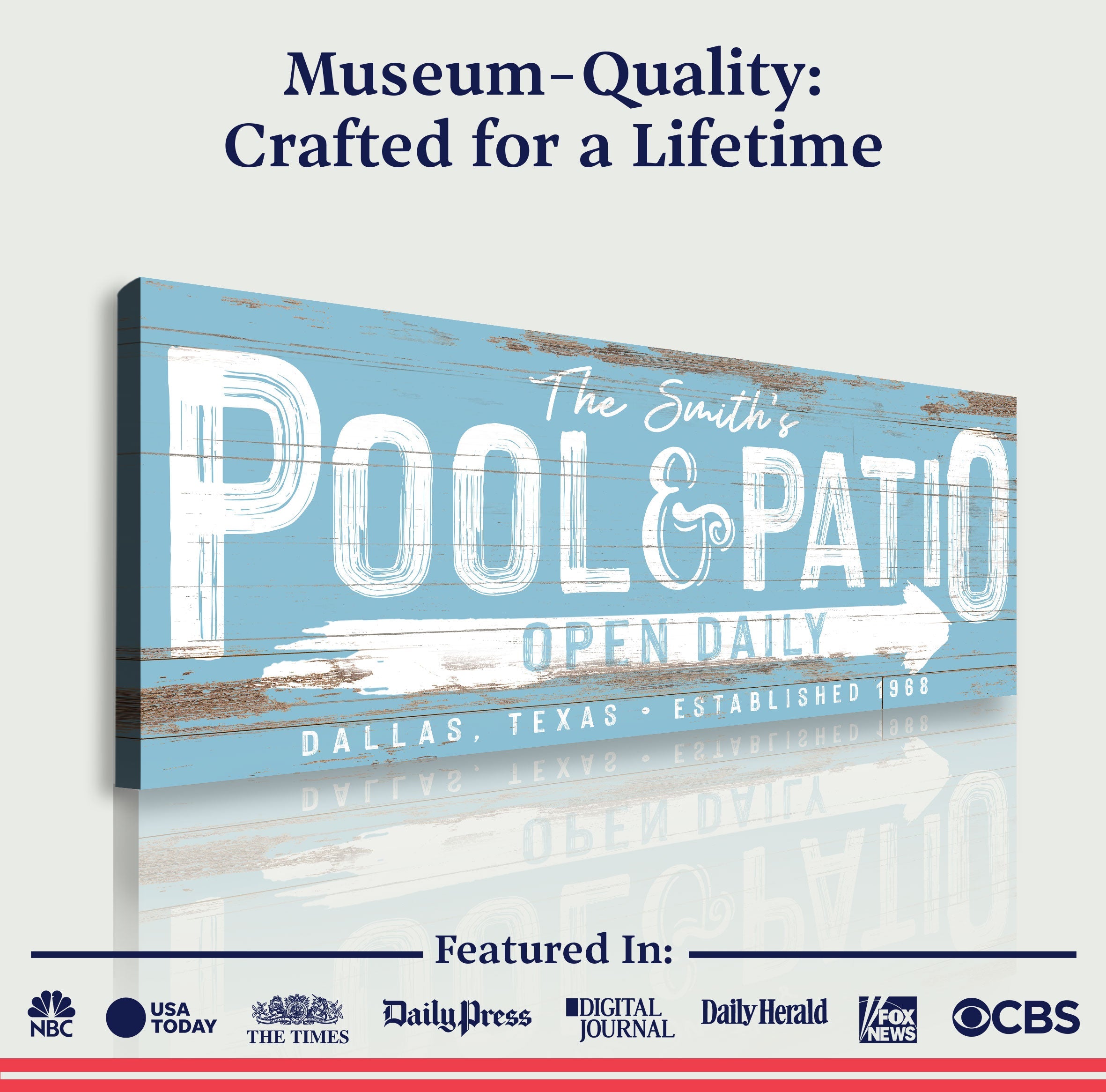 Personalized Pool And Patio Sign V on sale at MyriadMart