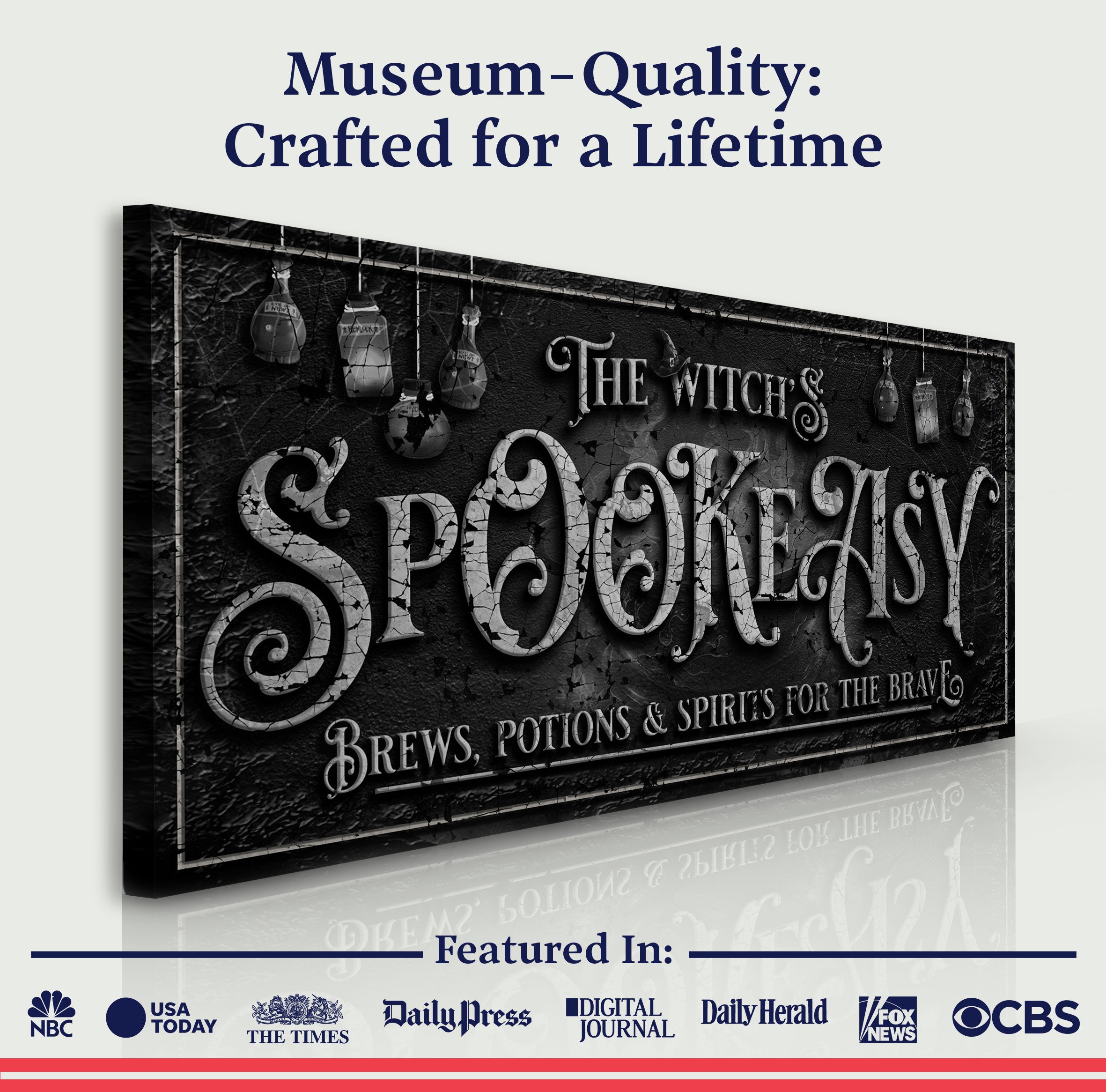 The Witch's Speakeasy Bar Halloween Sign on sale at MyriadMart
