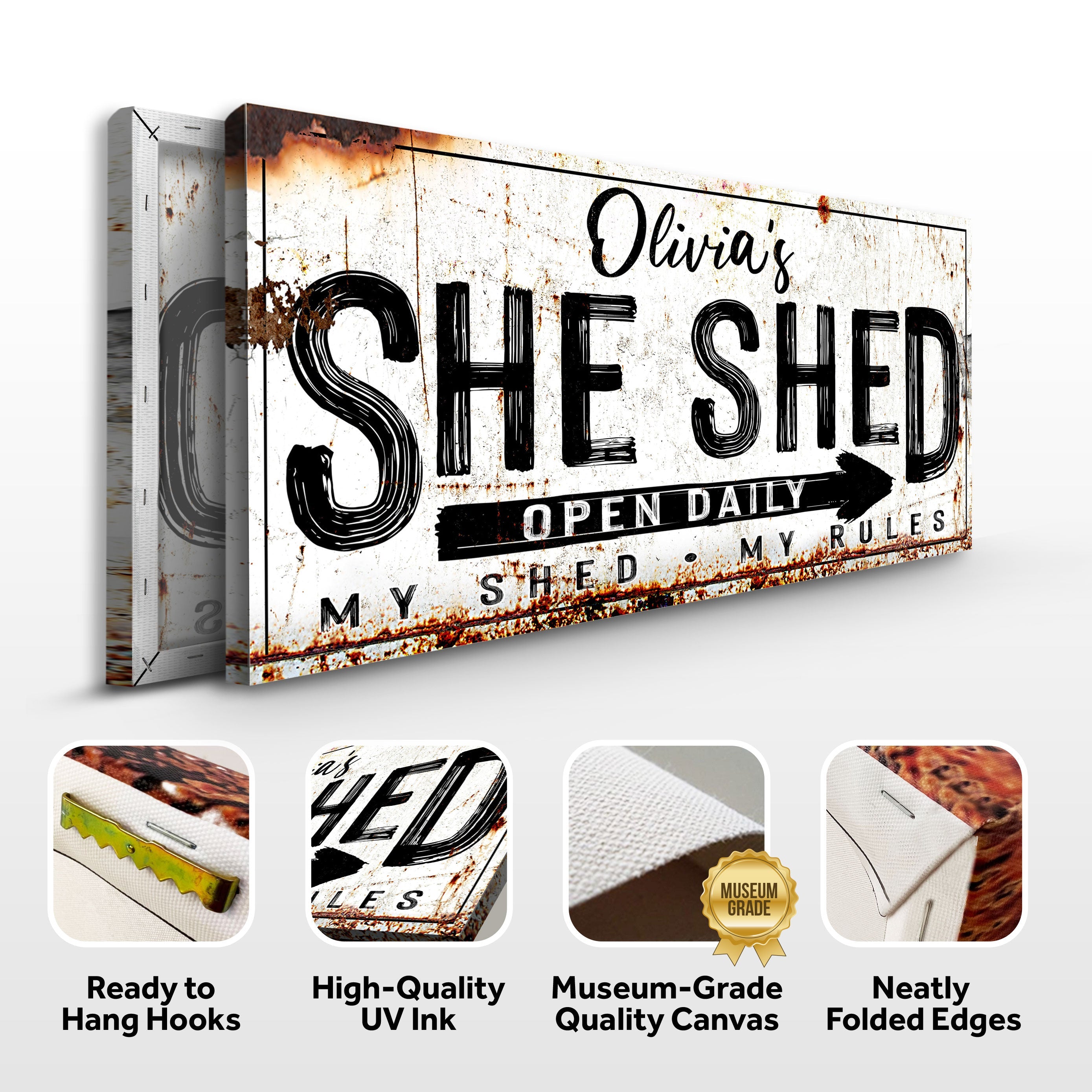 Personalized She Shed Sign XII on sale at MyriadMart
