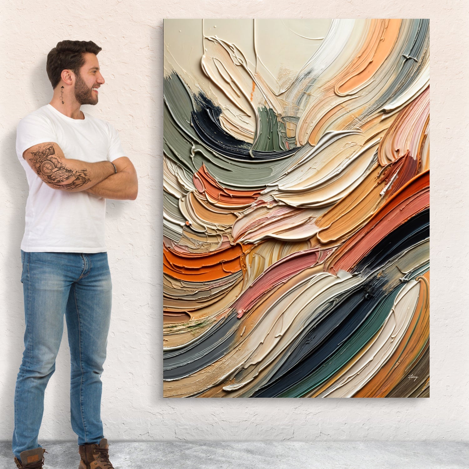 Canvas Print: "Earthen Strata" on sale at MyriadMart