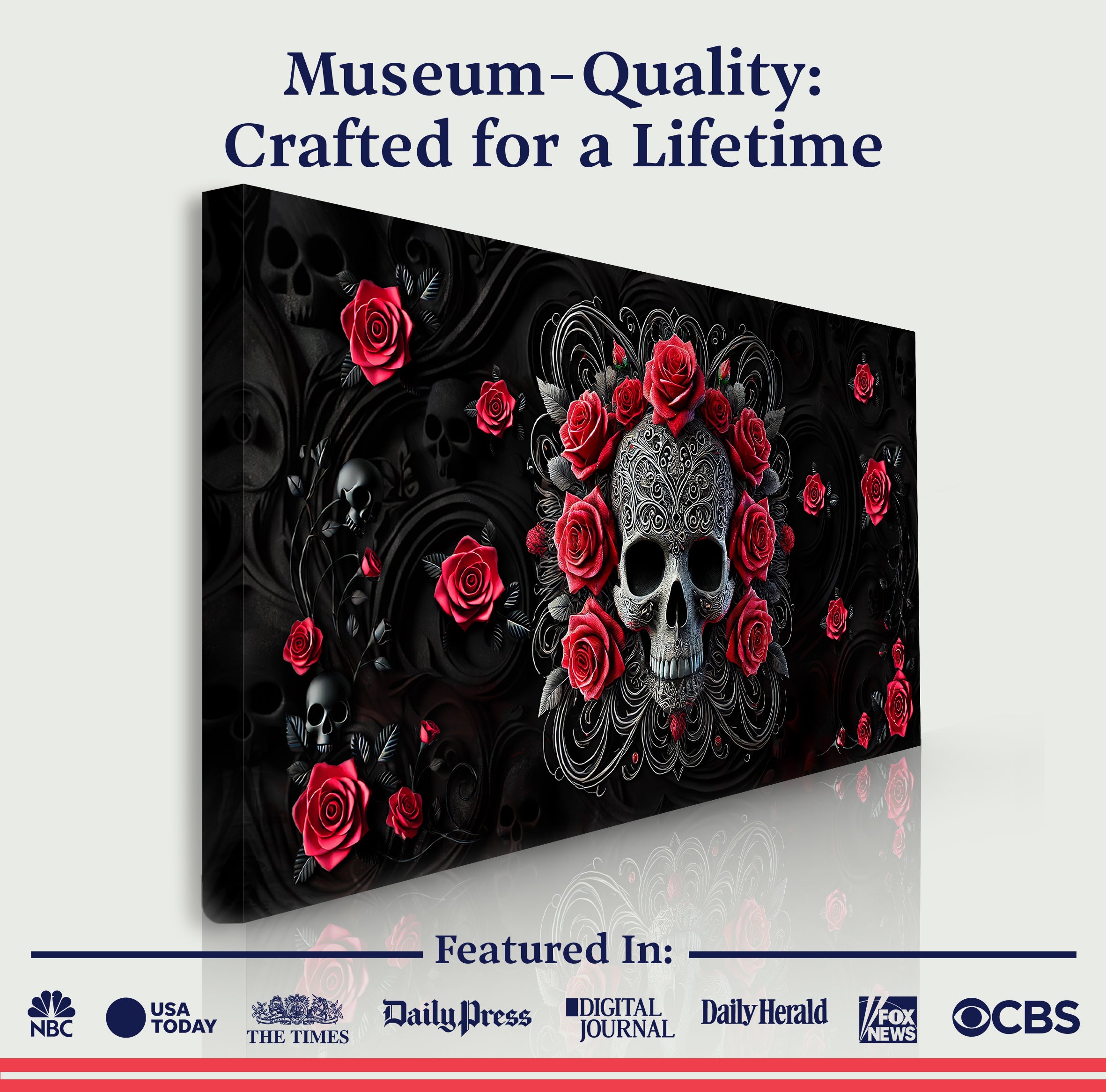 3D Vintage Skull Wall Art II on sale at MyriadMart