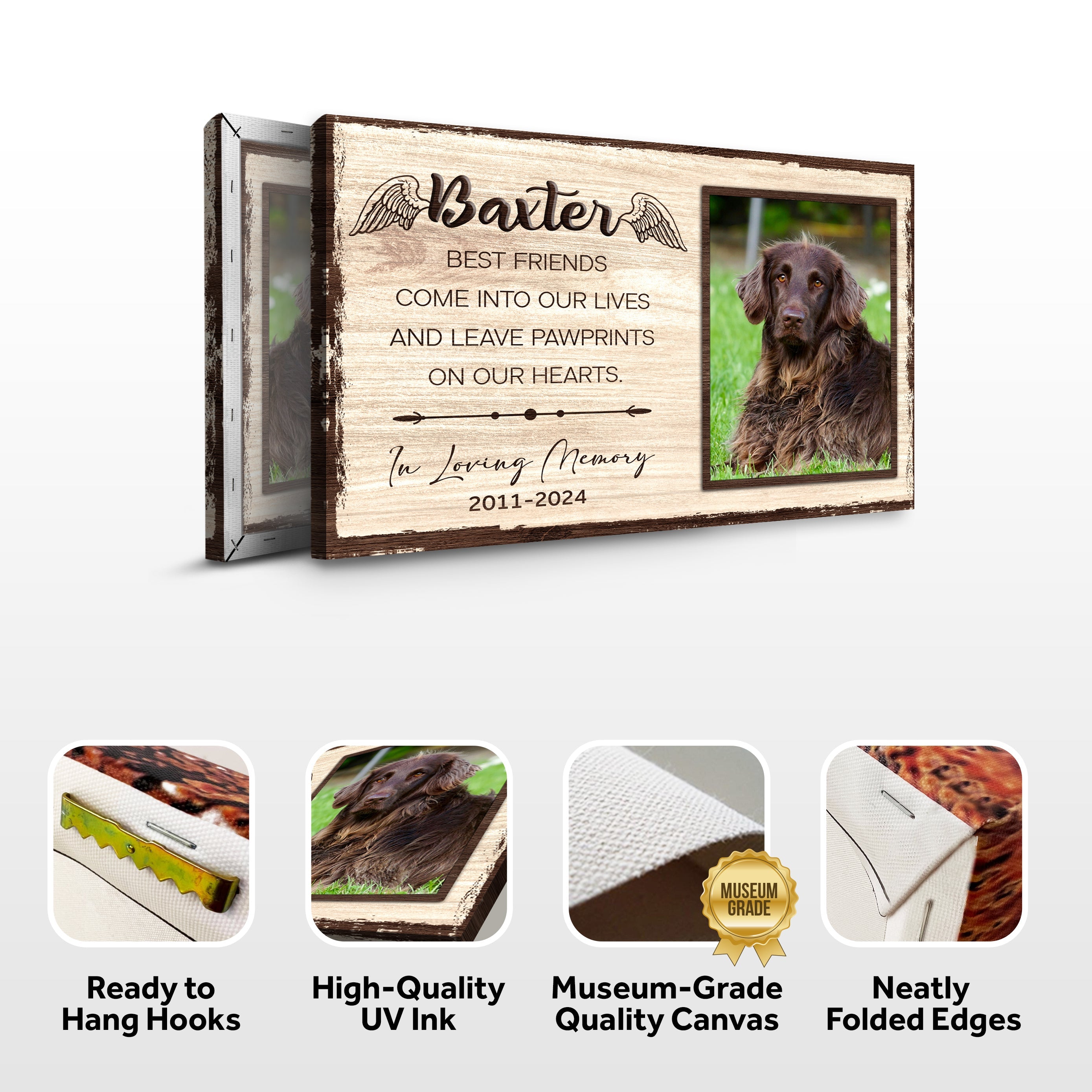 Pet Memorial Sign Best Friend In Paw Prints on sale at MyriadMart