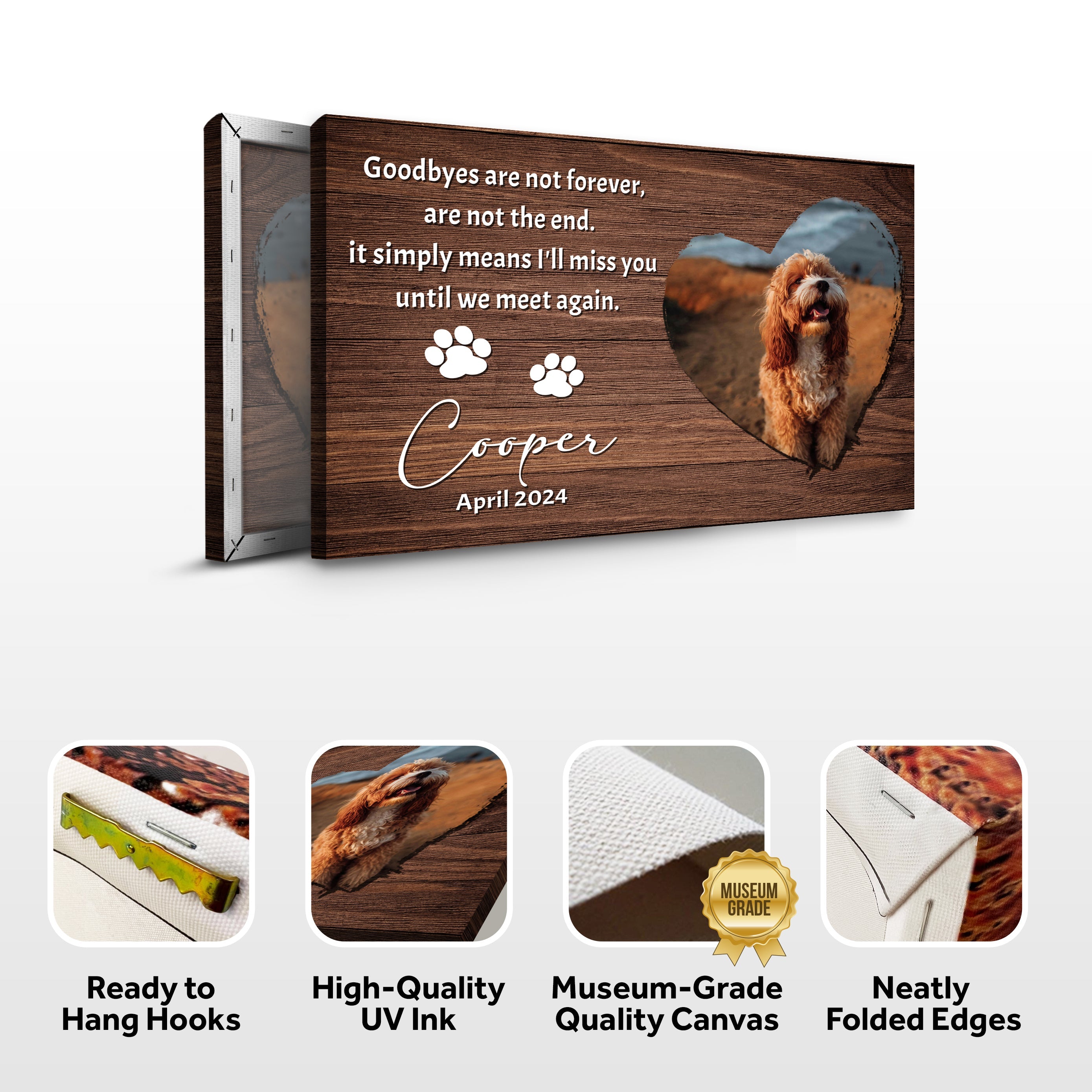 Pet Memorial Sign Goodbyes Are Not Forever II on sale at MyriadMart