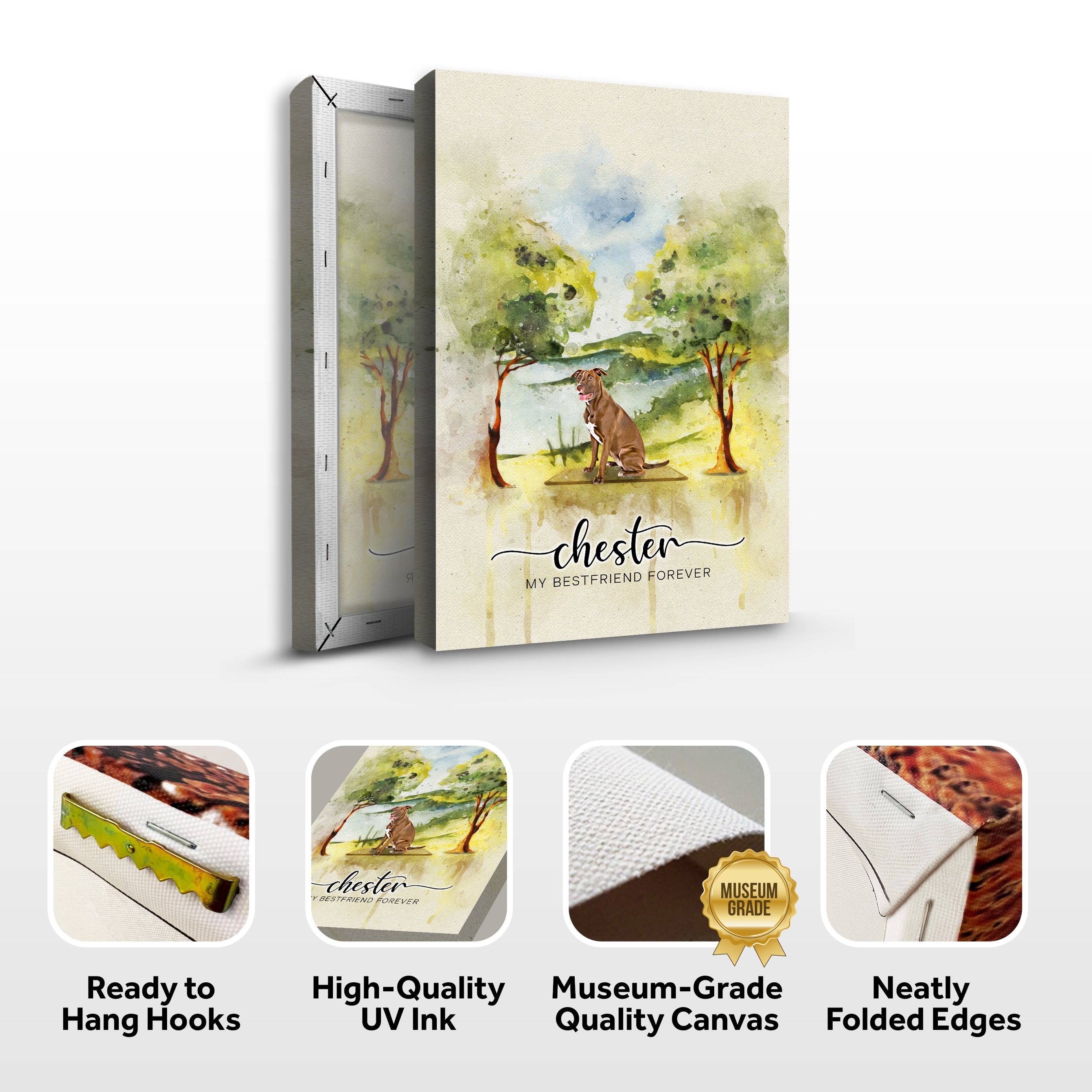 Pet Memorial Watercolor Sign My Bestfriend Forever on sale at MyriadMart