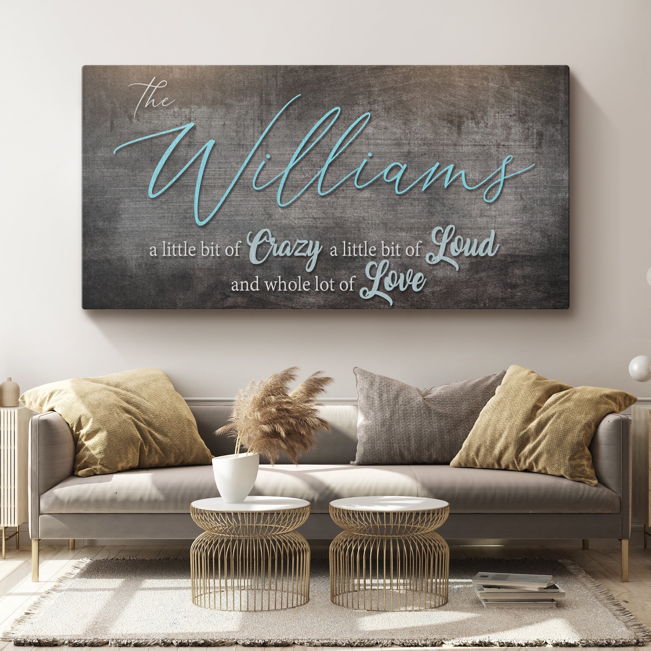 Crazy Lousd Lave Family Name Sign on sale at MyriadMart