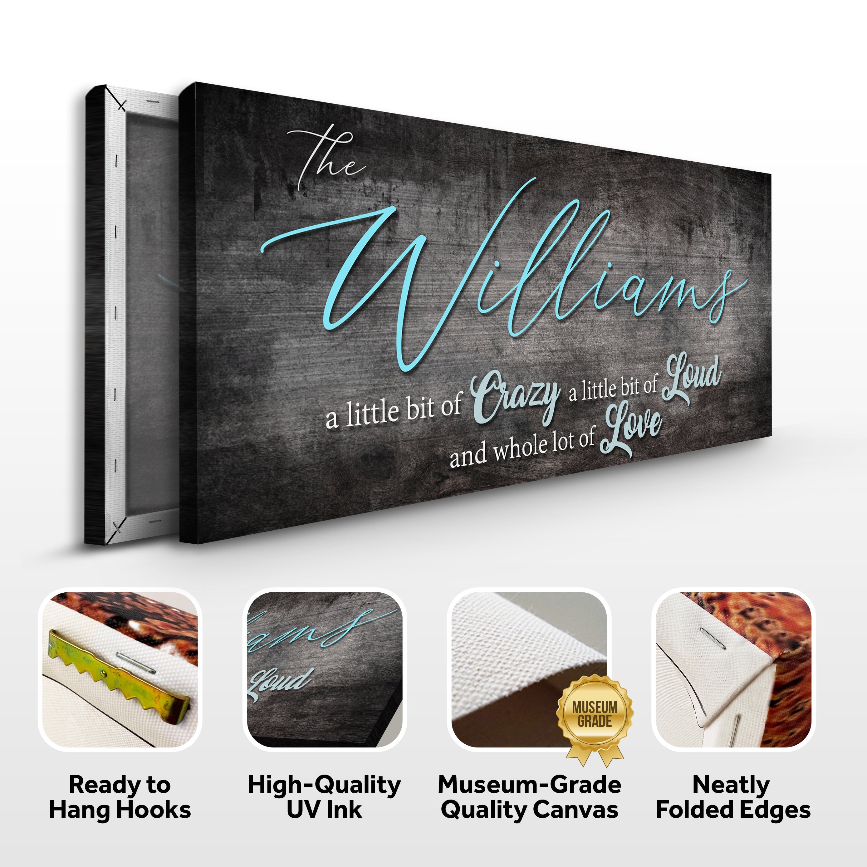 Crazy Lousd Lave Family Name Sign on sale at MyriadMart