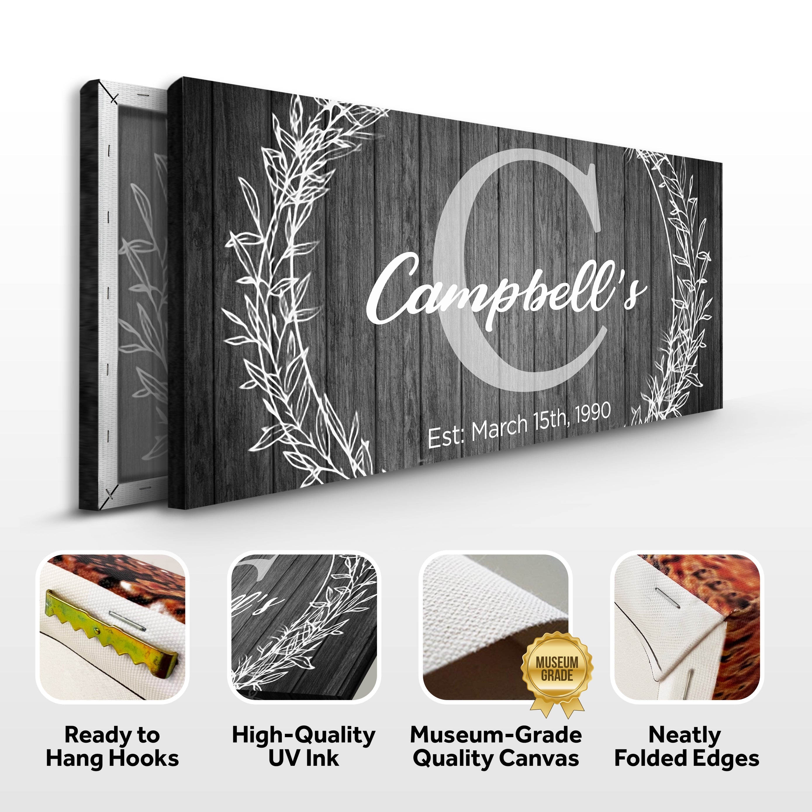 Family Name Sign - Monogram Sign on sale at MyriadMart