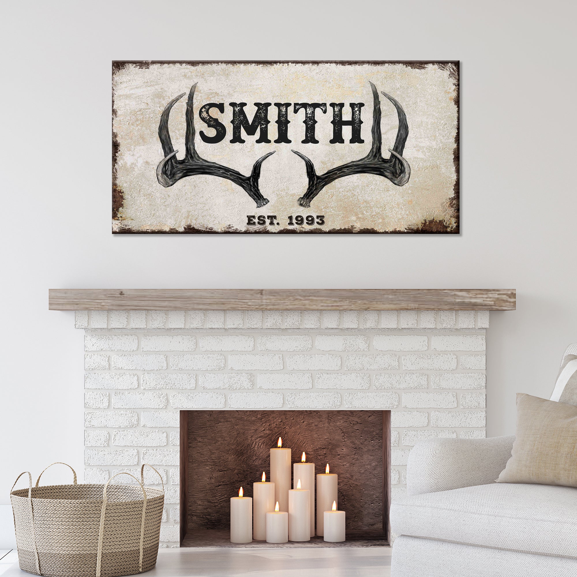 Rustic Family Antler Sign II on sale at MyriadMart