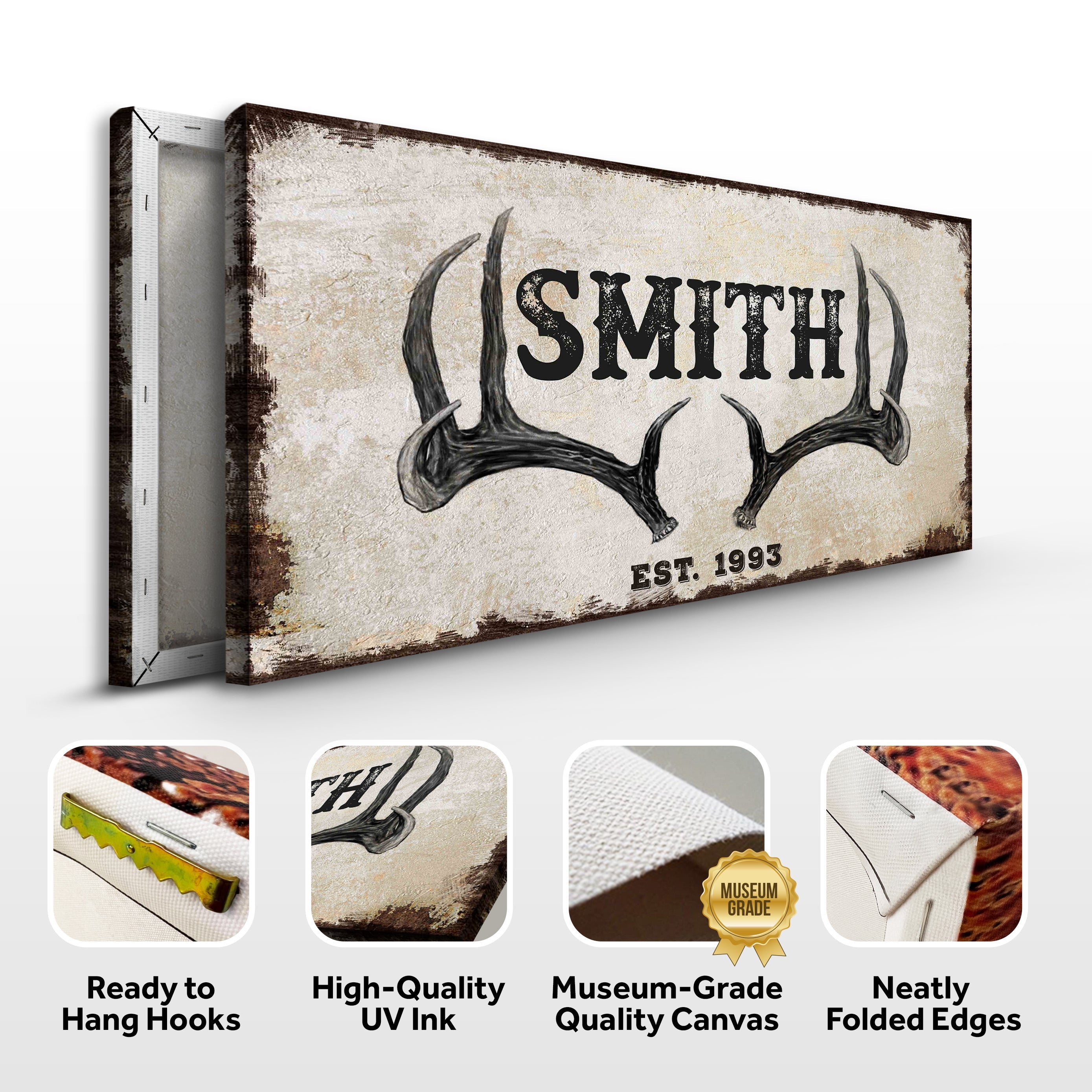 Rustic Family Antler Sign II on sale at MyriadMart