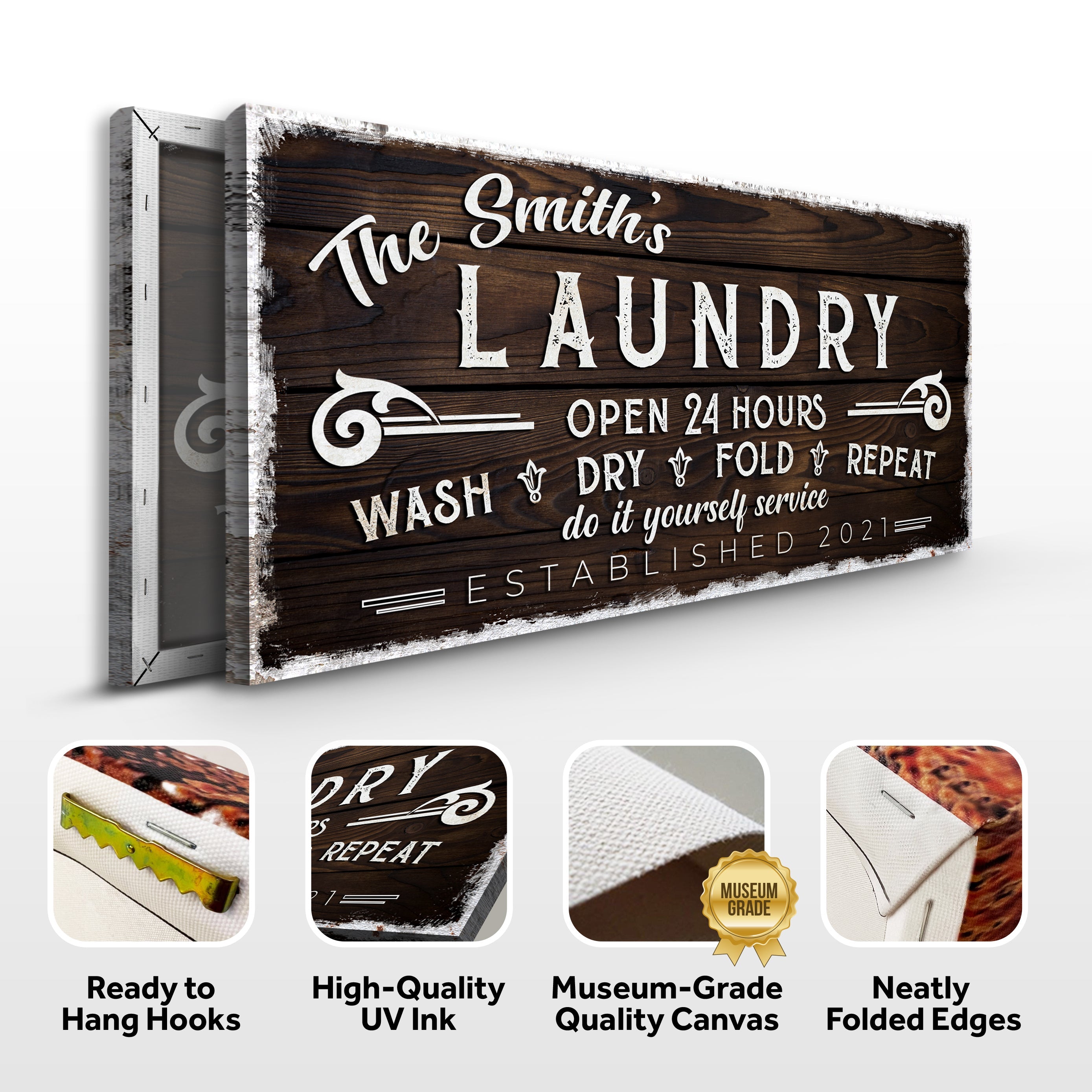 Personalized Laundry Room Sign III on sale at MyriadMart