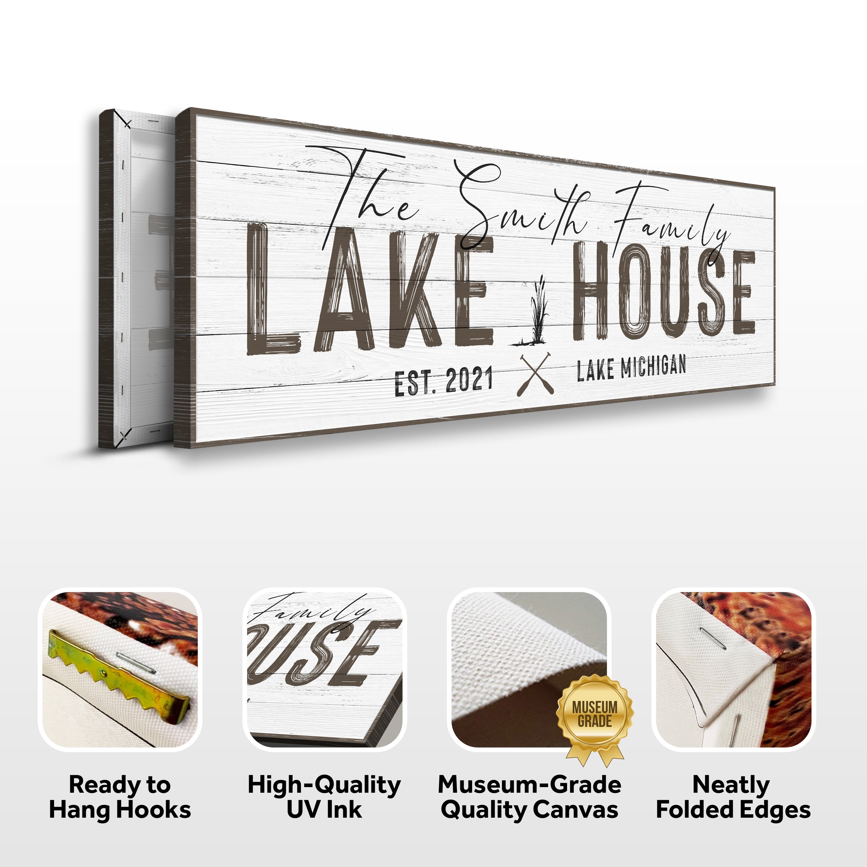 Classic Family Lake House Sign on sale at MyriadMart