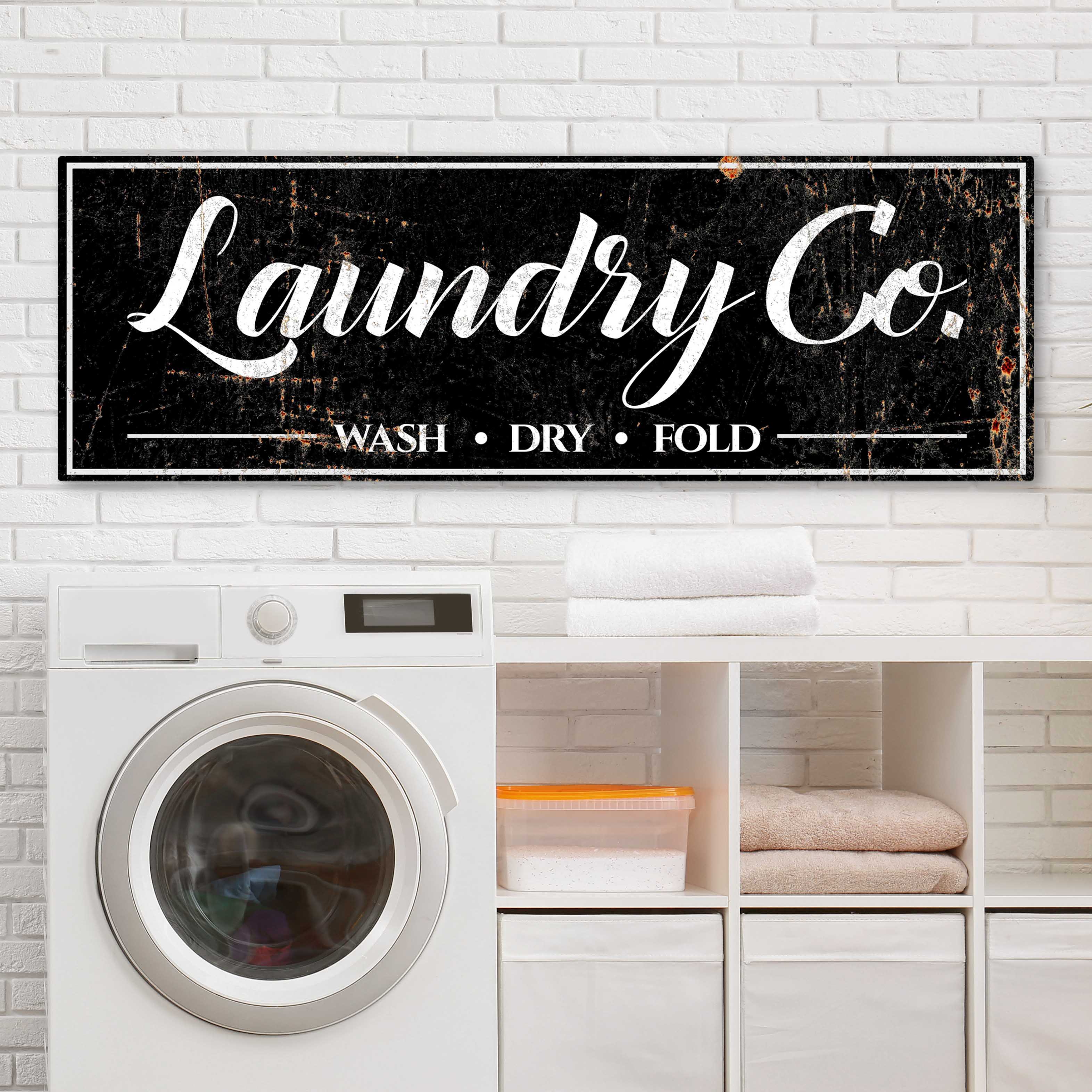 Laundry Co Wash Dry Fold Sign on sale at MyriadMart