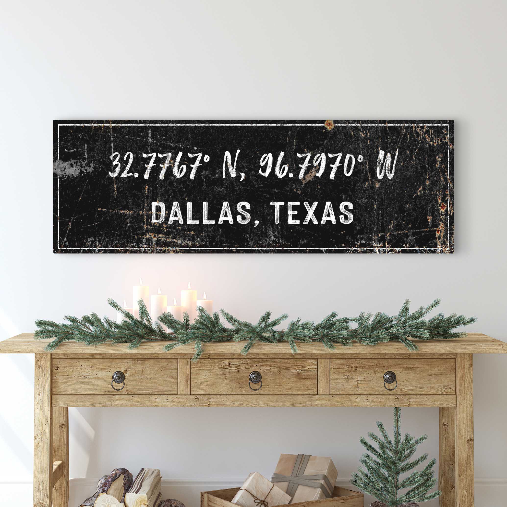 Home Coordinates Rustic Sign on sale at MyriadMart