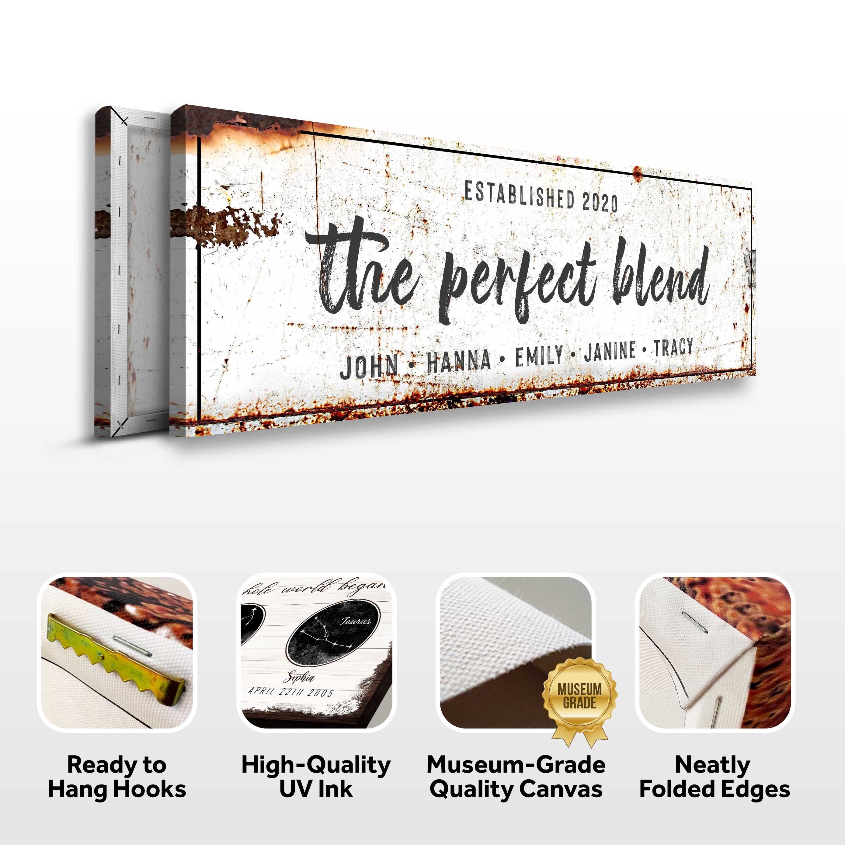 The Perfect Blend Sign on sale at MyriadMart