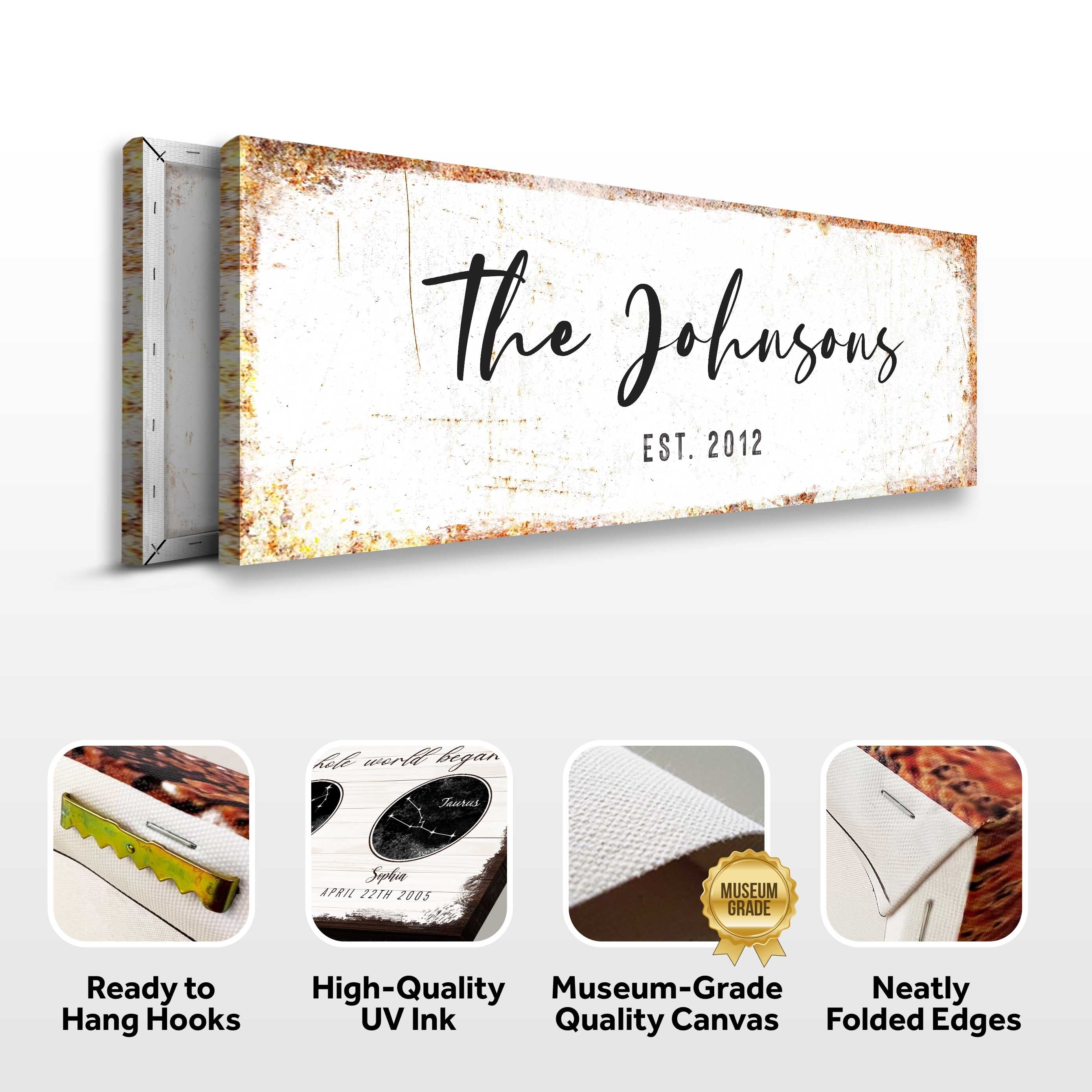 Rustic Family Name Sign on sale at MyriadMart