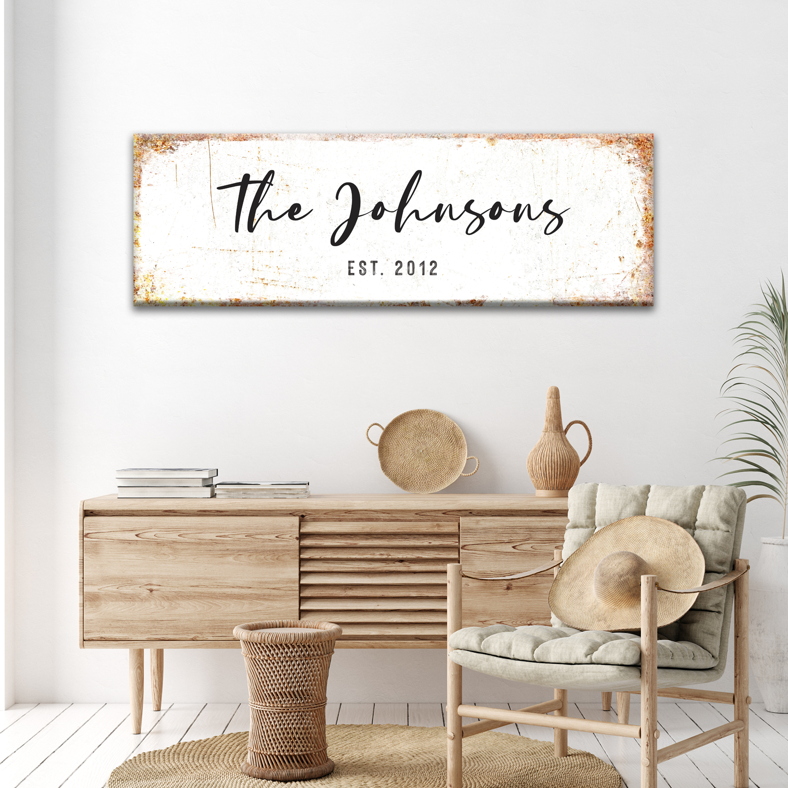 Rustic Family Name Sign on sale at MyriadMart