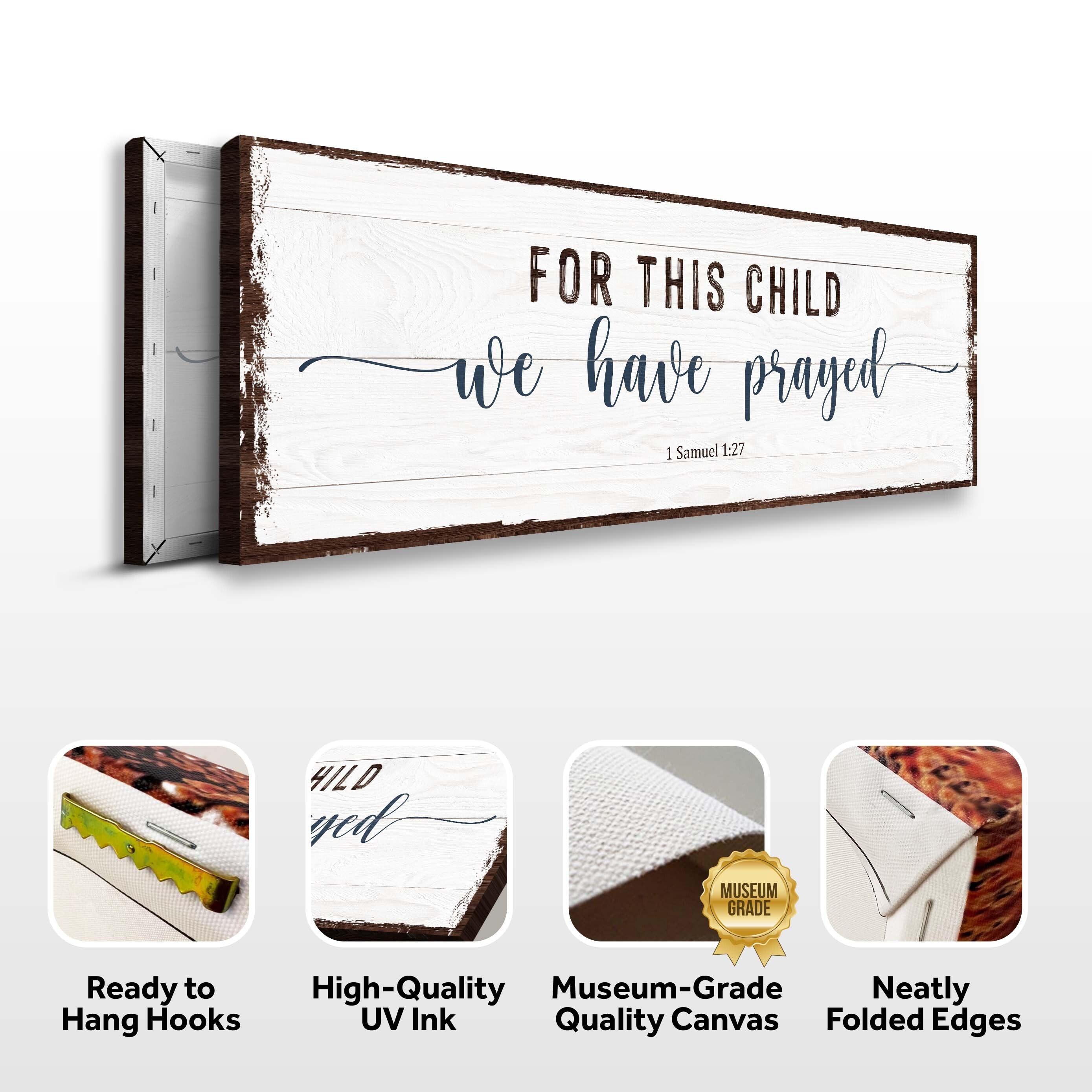 1 Samuel 1:27 - For This Child We Have Prayed Sign II on sale at MyriadMart