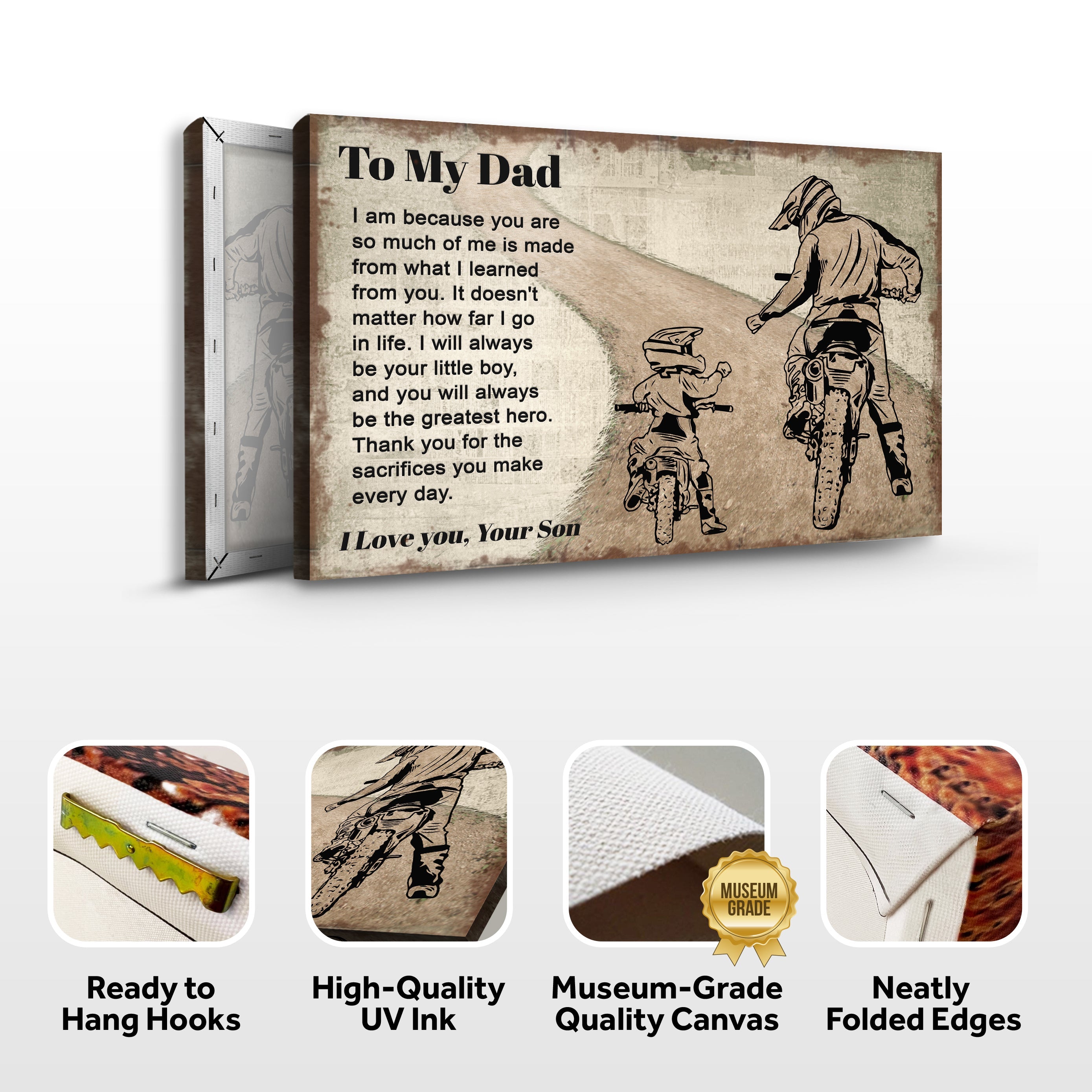 You Will Always Be The Greatest Hero Happy Father's Day Sign on sale at MyriadMart