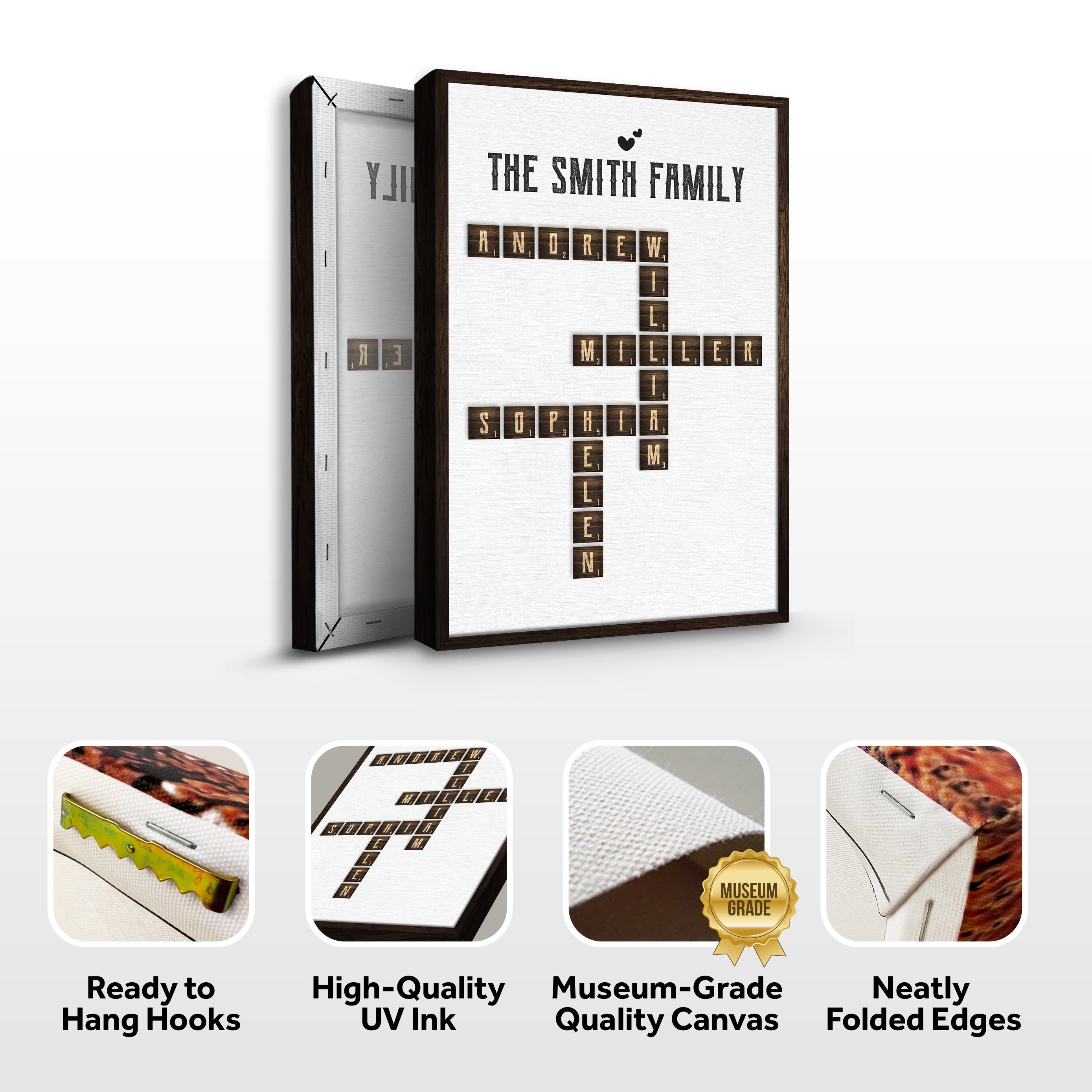 Scrabble Family Name Sign on sale at MyriadMart