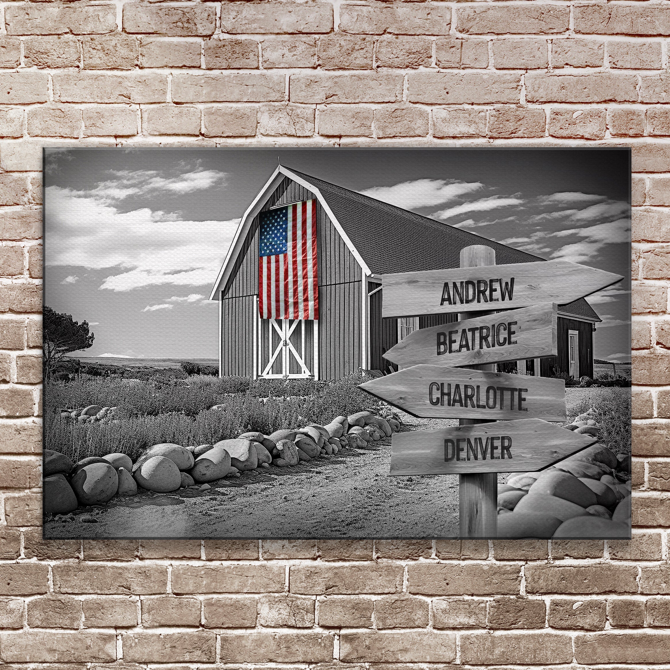 Family Names American Barn Sign on sale at MyriadMart