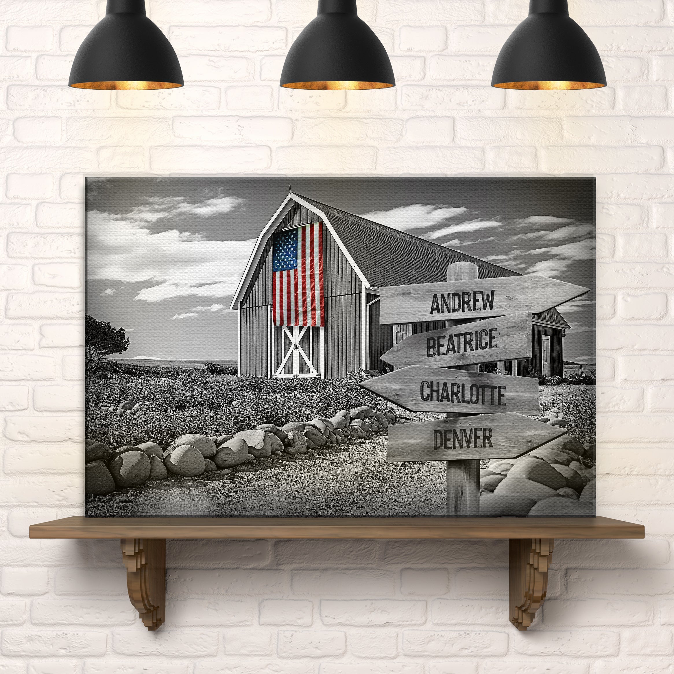 Family Names American Barn Sign on sale at MyriadMart