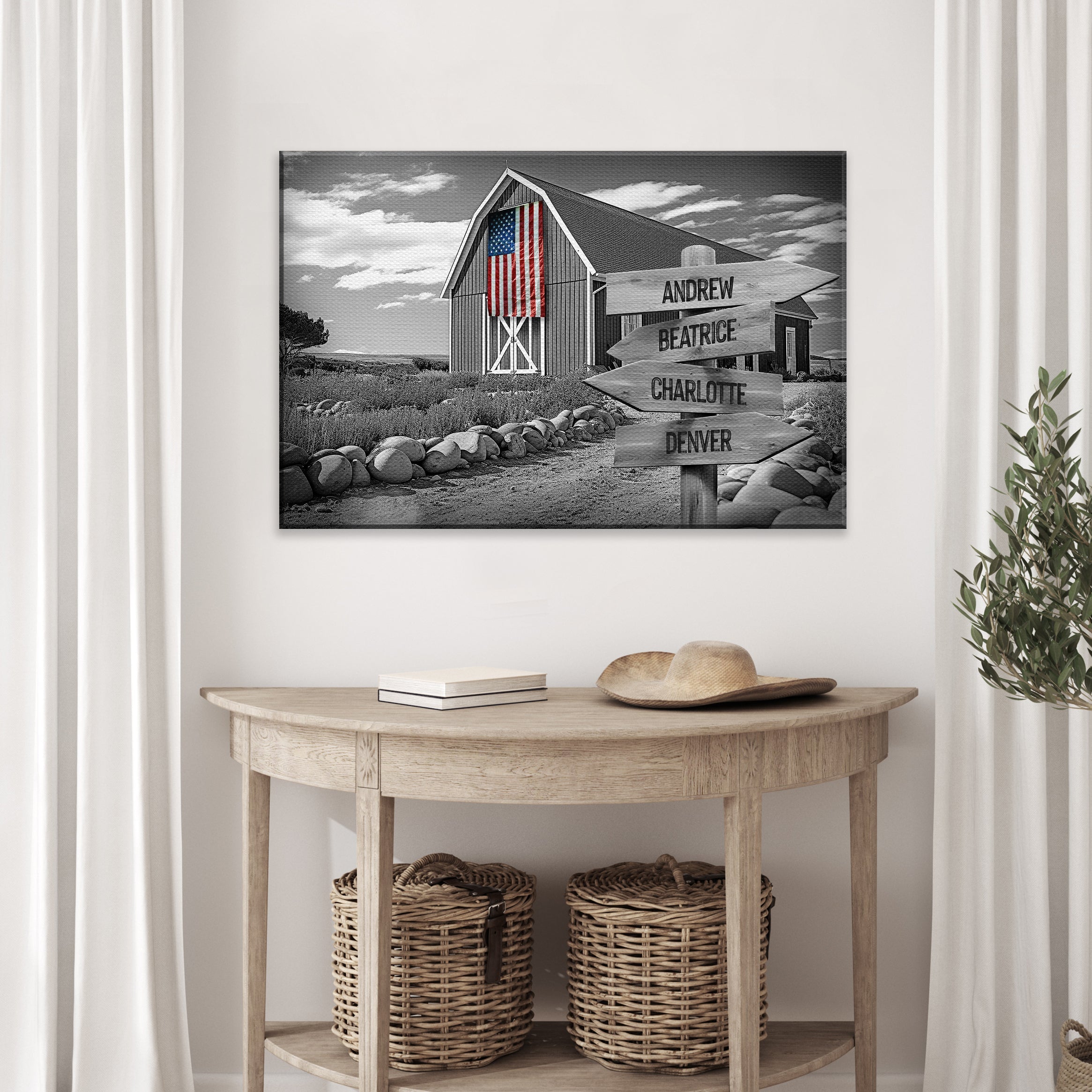 Family Names American Barn Sign on sale at MyriadMart
