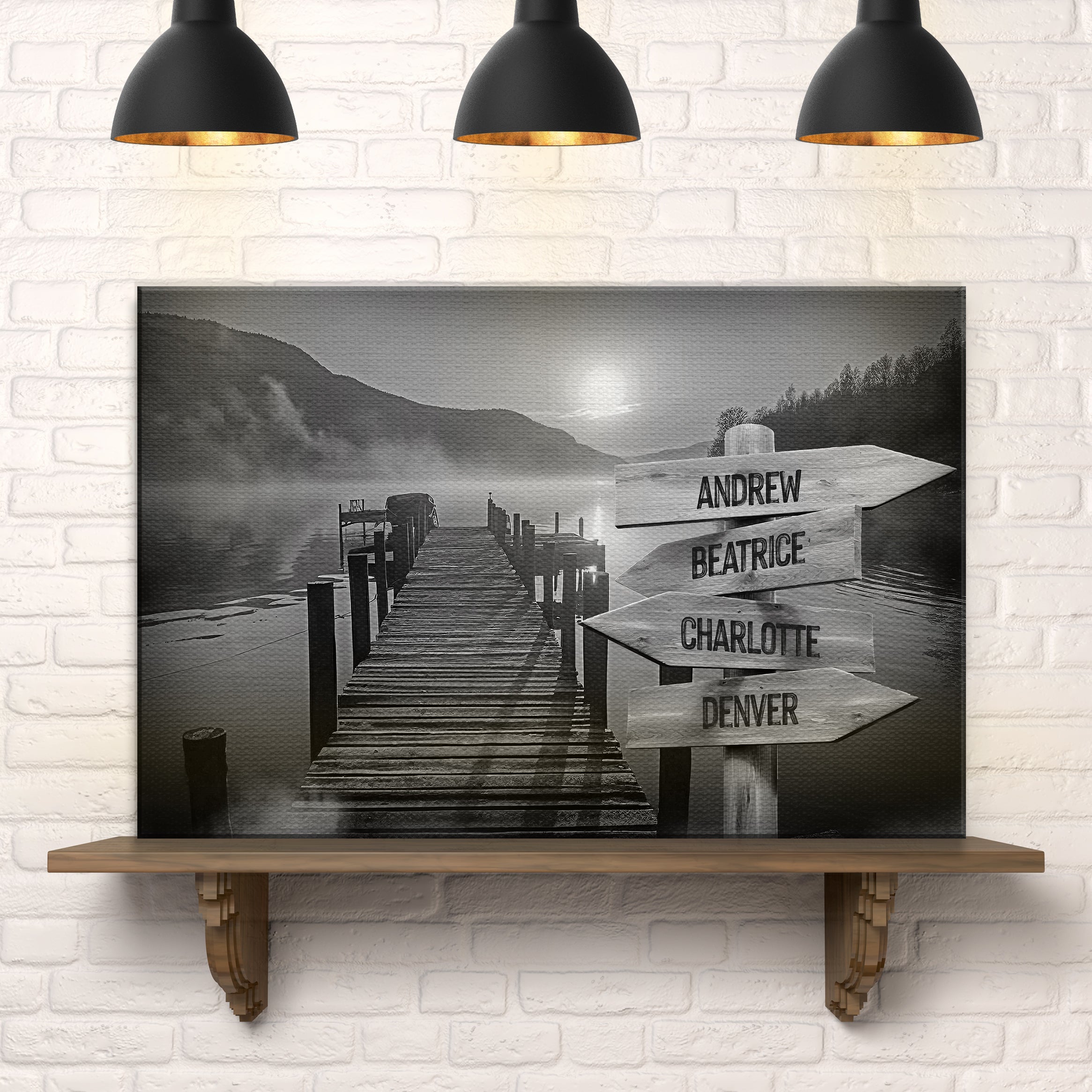 Family Names Lake Dock Sign on sale at MyriadMart