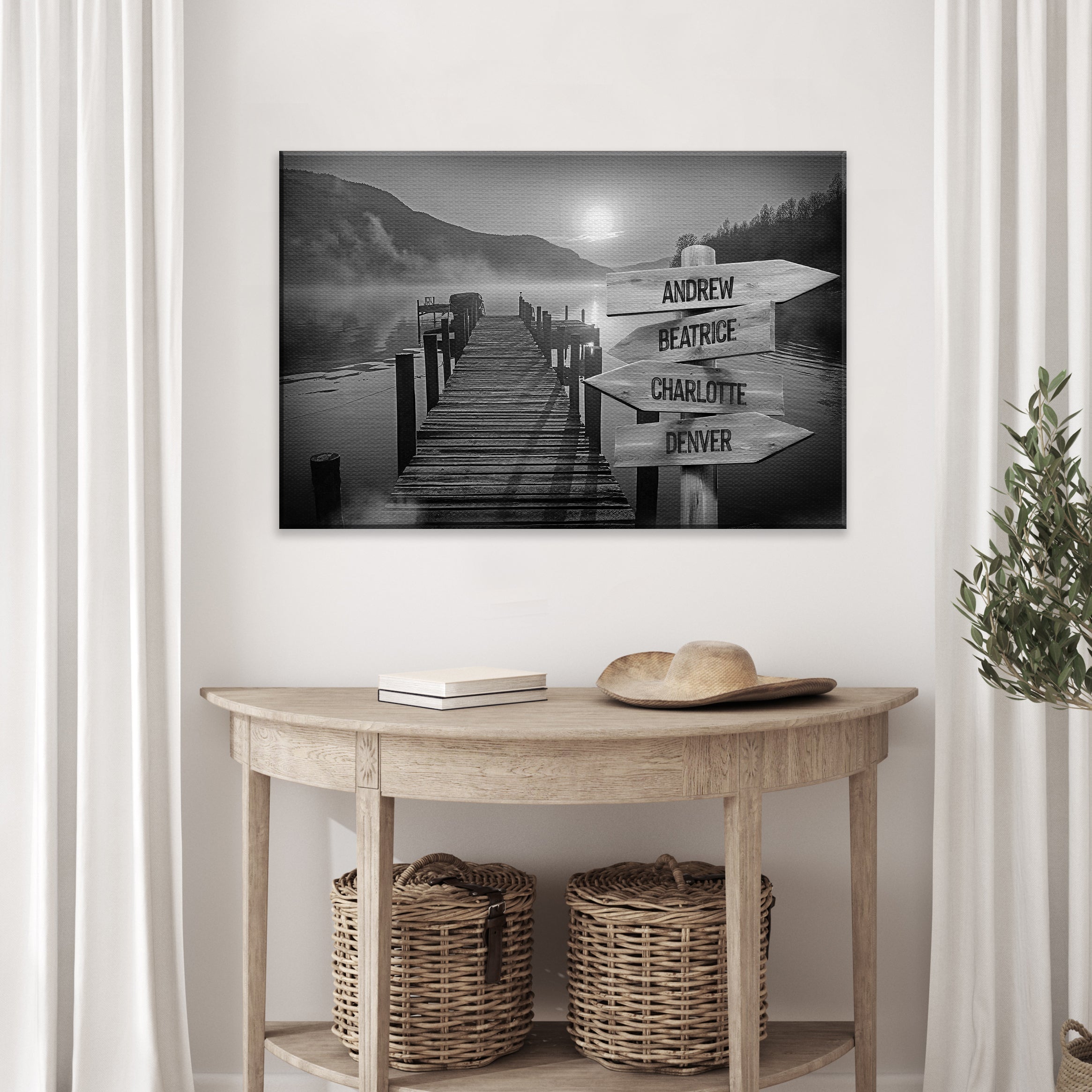 Family Names Lake Dock Sign on sale at MyriadMart