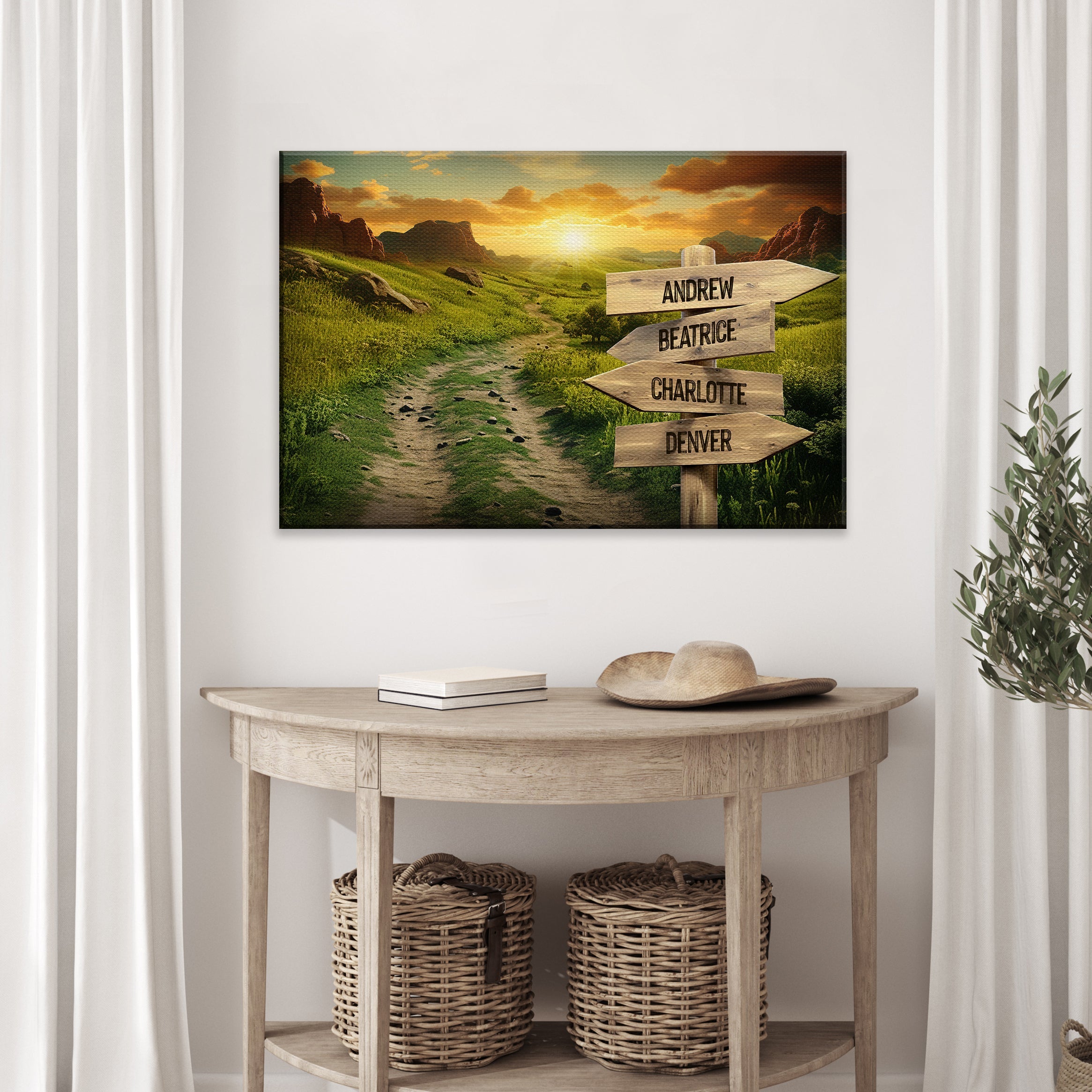 Winding Road Family Names Sign on sale at MyriadMart