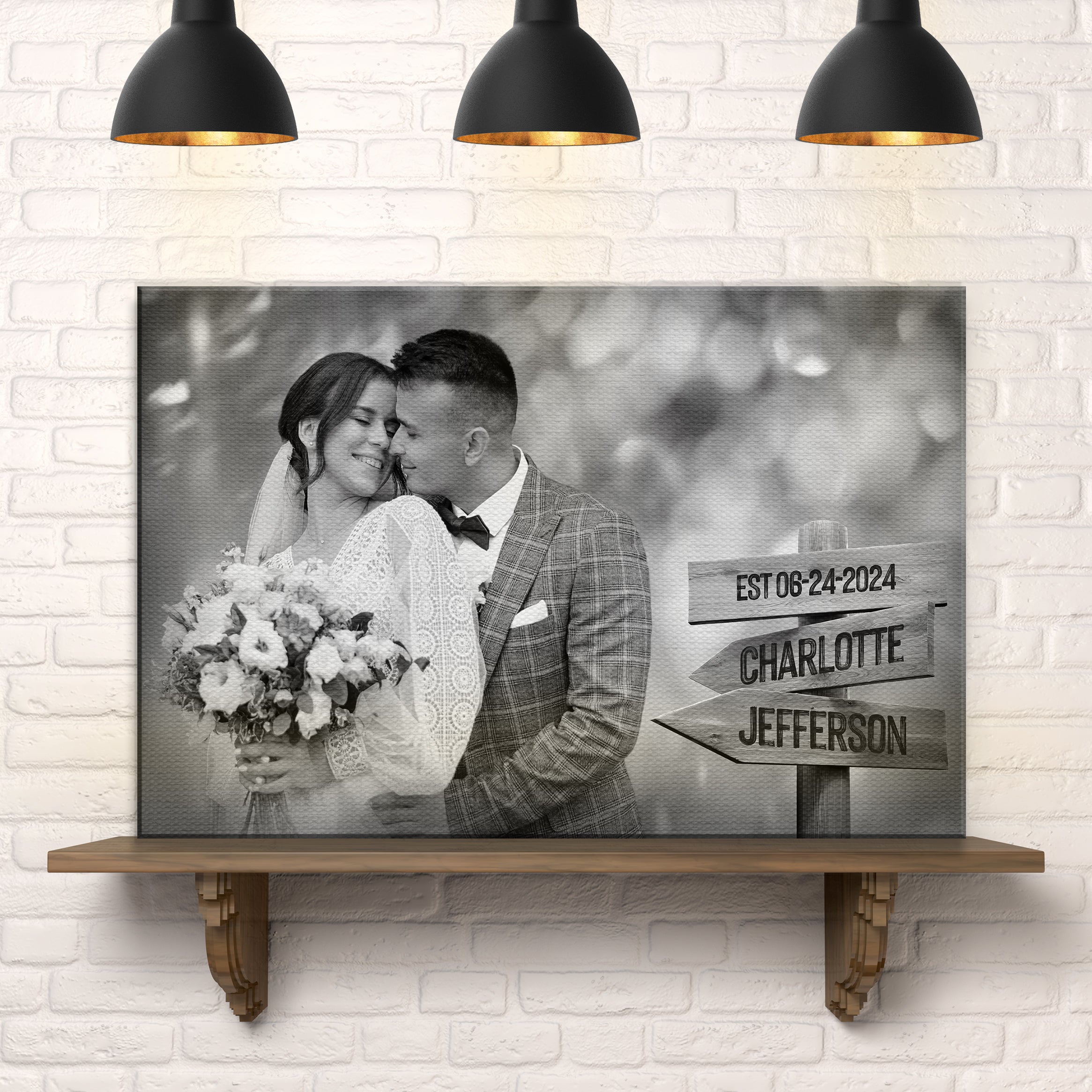 Couple Family Names Sign on sale at MyriadMart