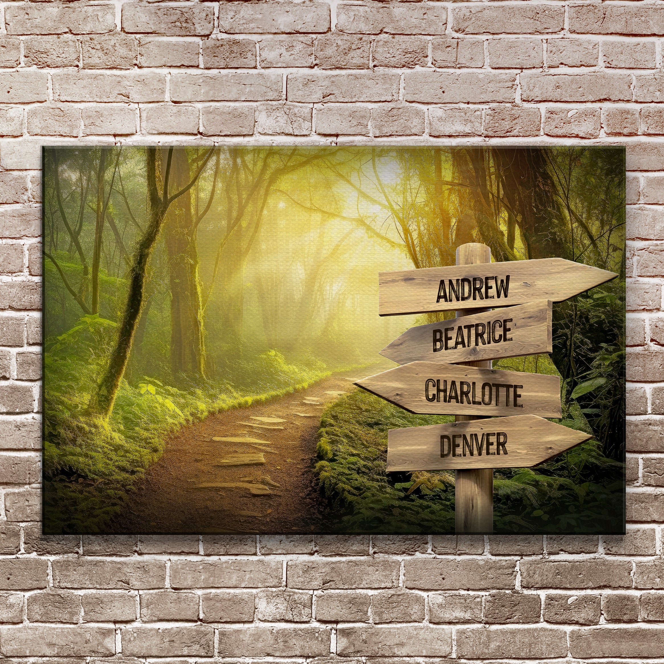 Overhang Road Family Names Sign on sale at MyriadMart