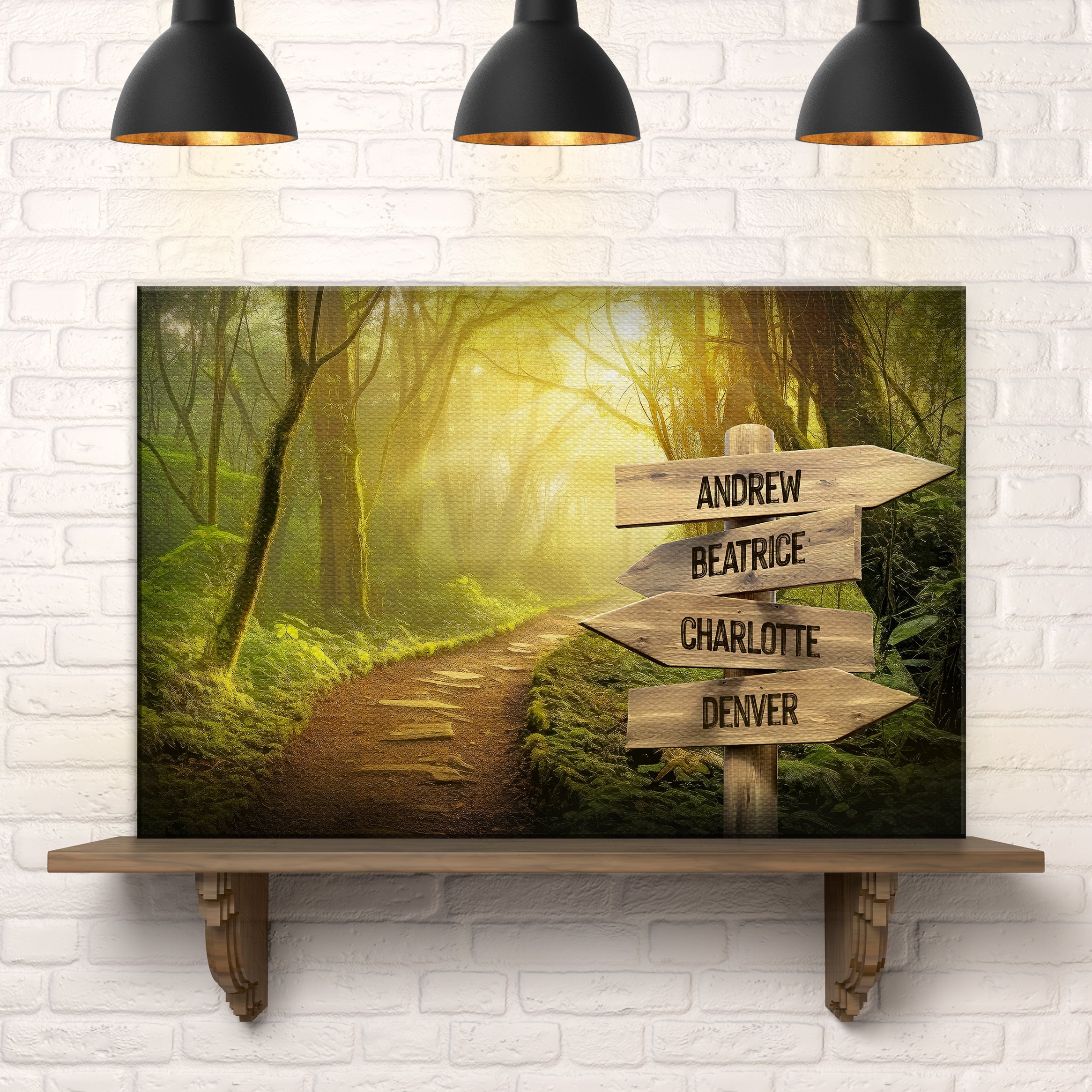 Overhang Road Family Names Sign on sale at MyriadMart