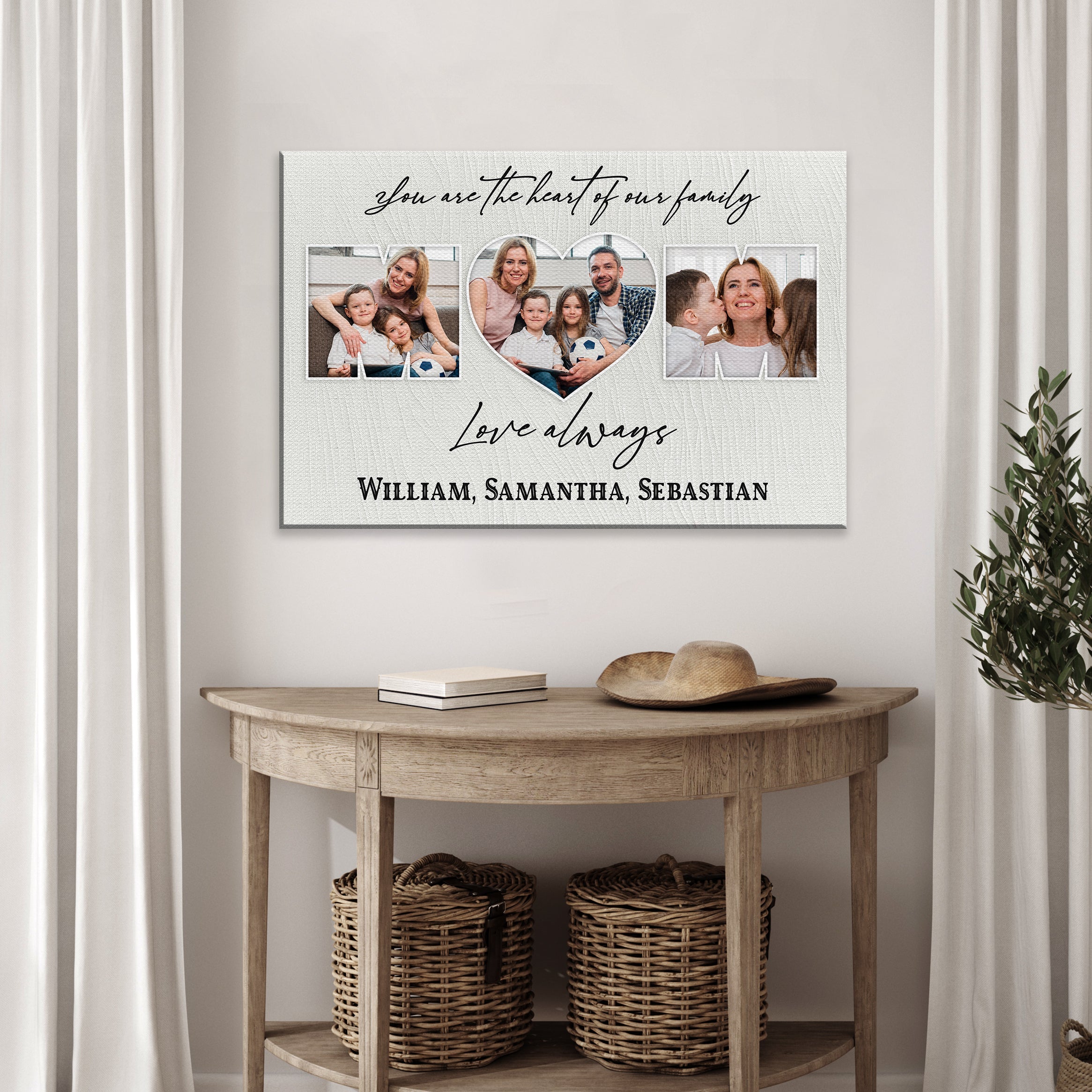 Mother's Day Sign You Are The Heart Of The Family on sale at MyriadMart