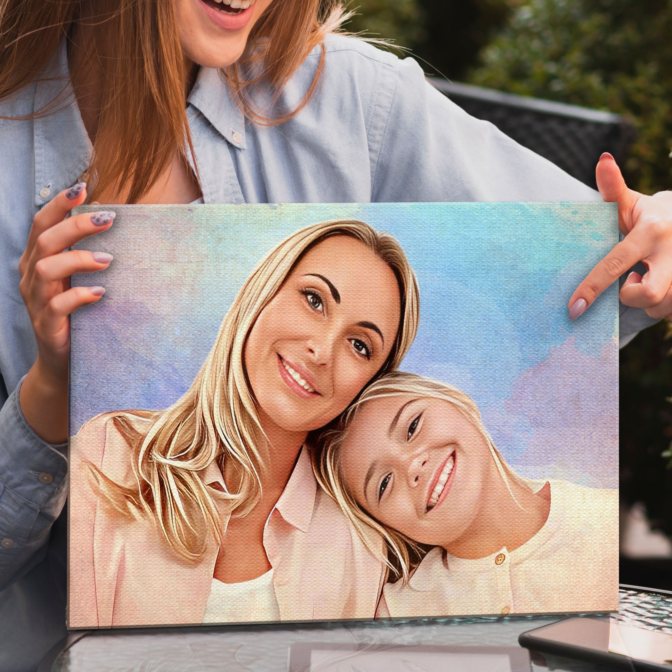 Mother's Day Cartoon Portrait Sign II on sale at MyriadMart