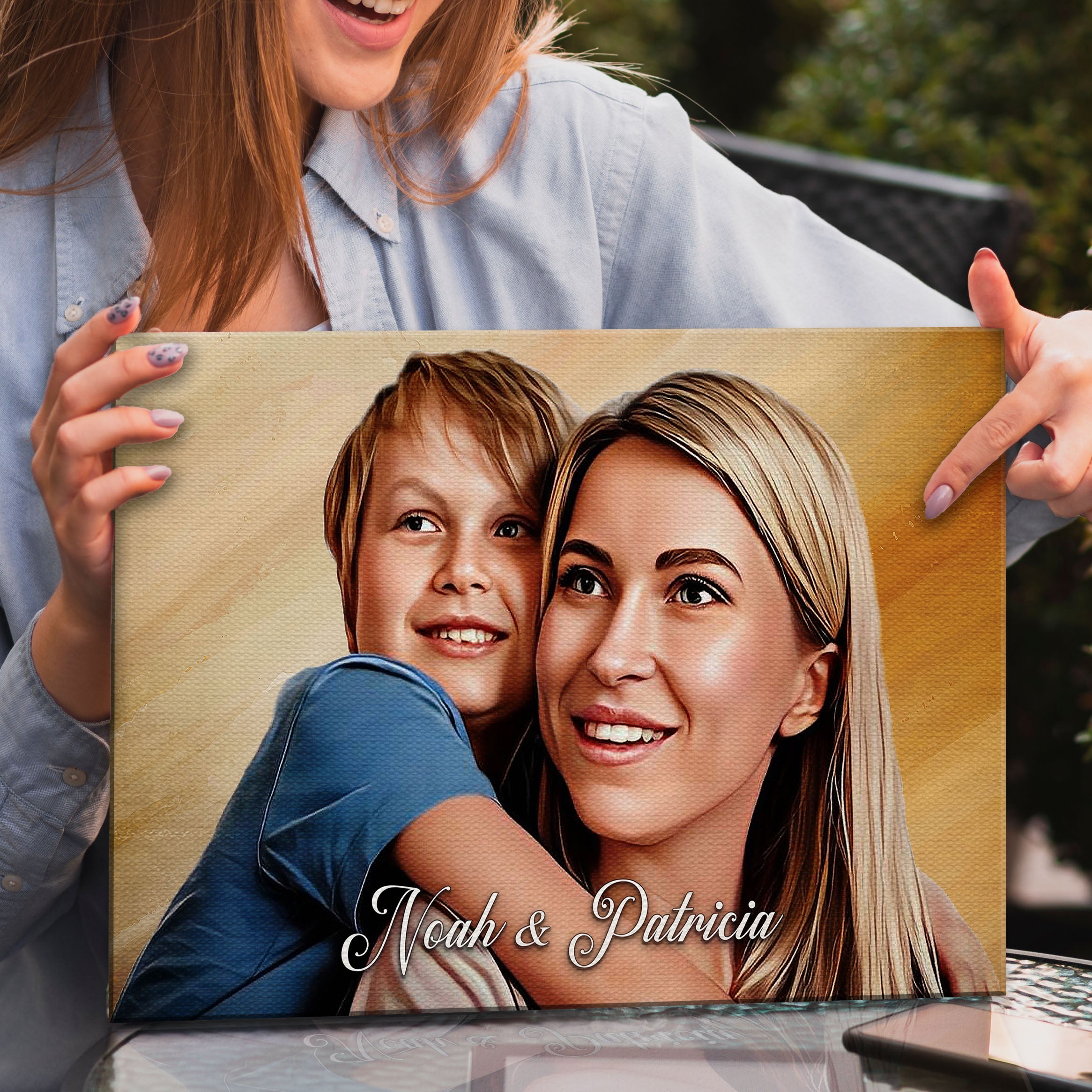 Mother's Day Cartoon Portrait Sign on sale at MyriadMart