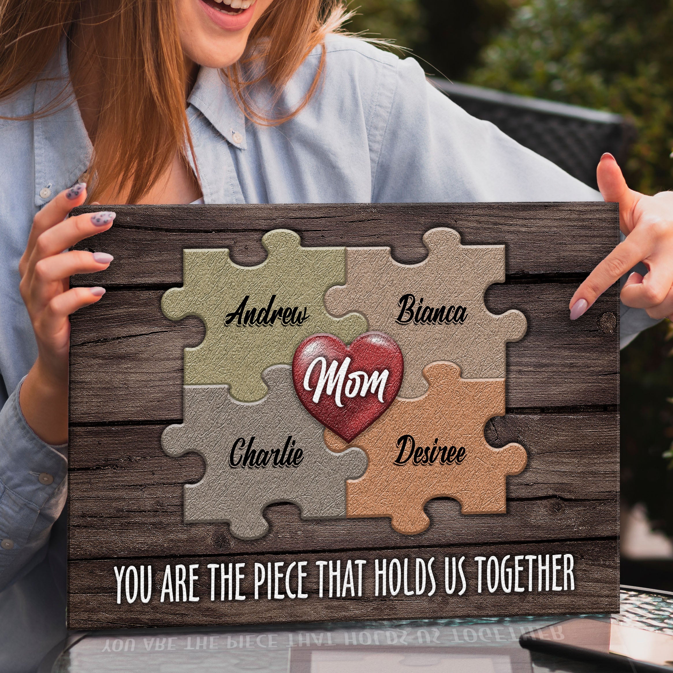 Mother's Day Sign The Piece That Holds Us Together II on sale at MyriadMart