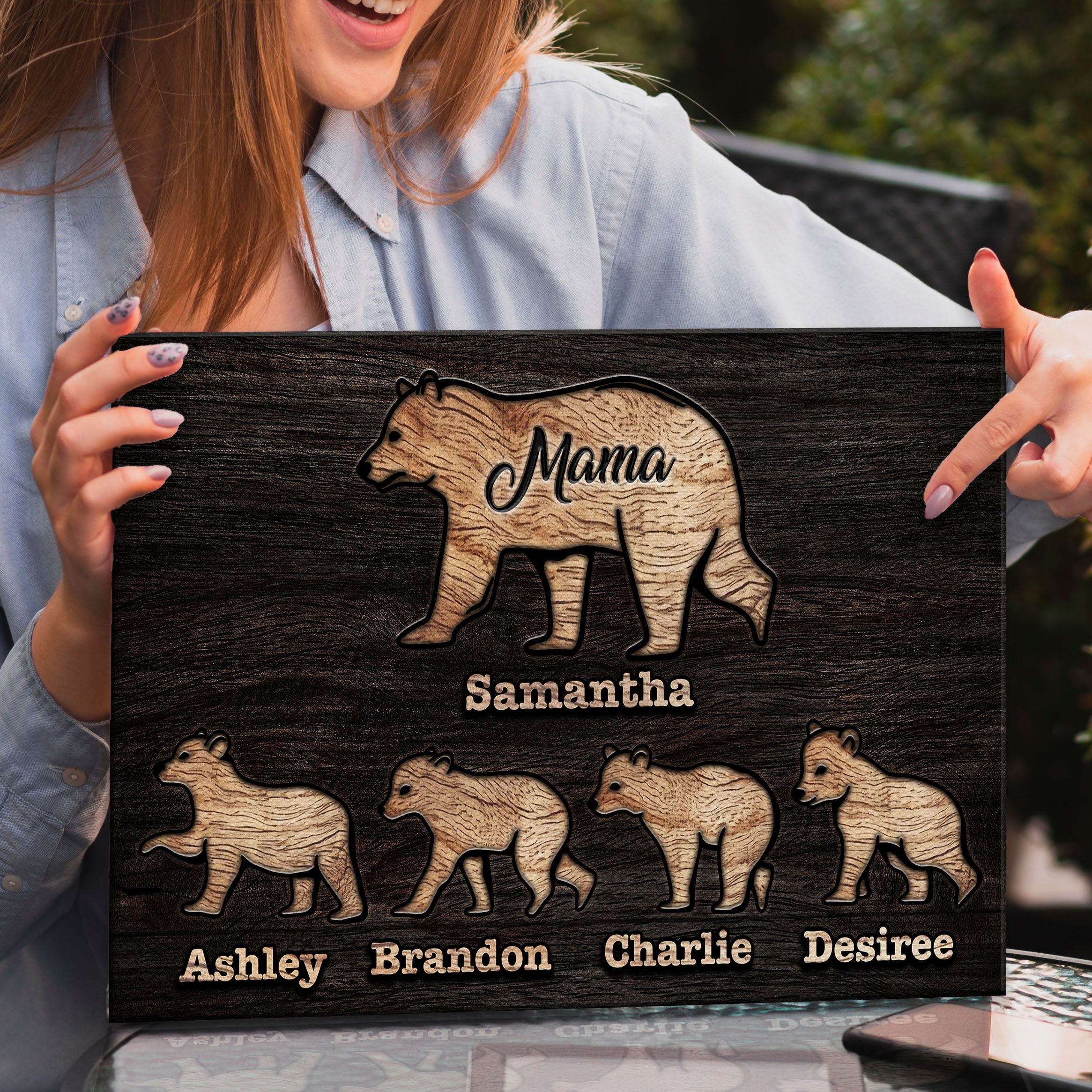 Mother's Day Sign Mother Bear and Cubs on sale at MyriadMart