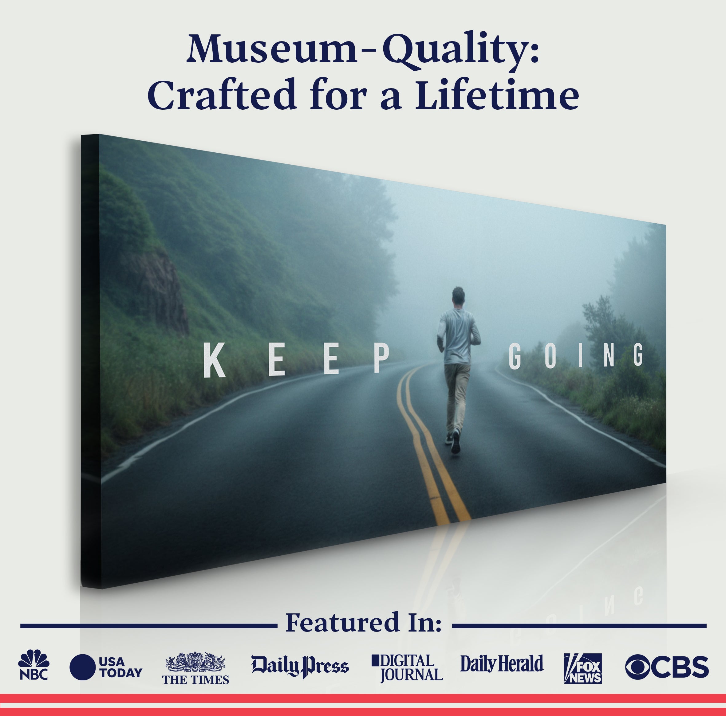 Keep Going Motivational Wall Sign on sale at MyriadMart