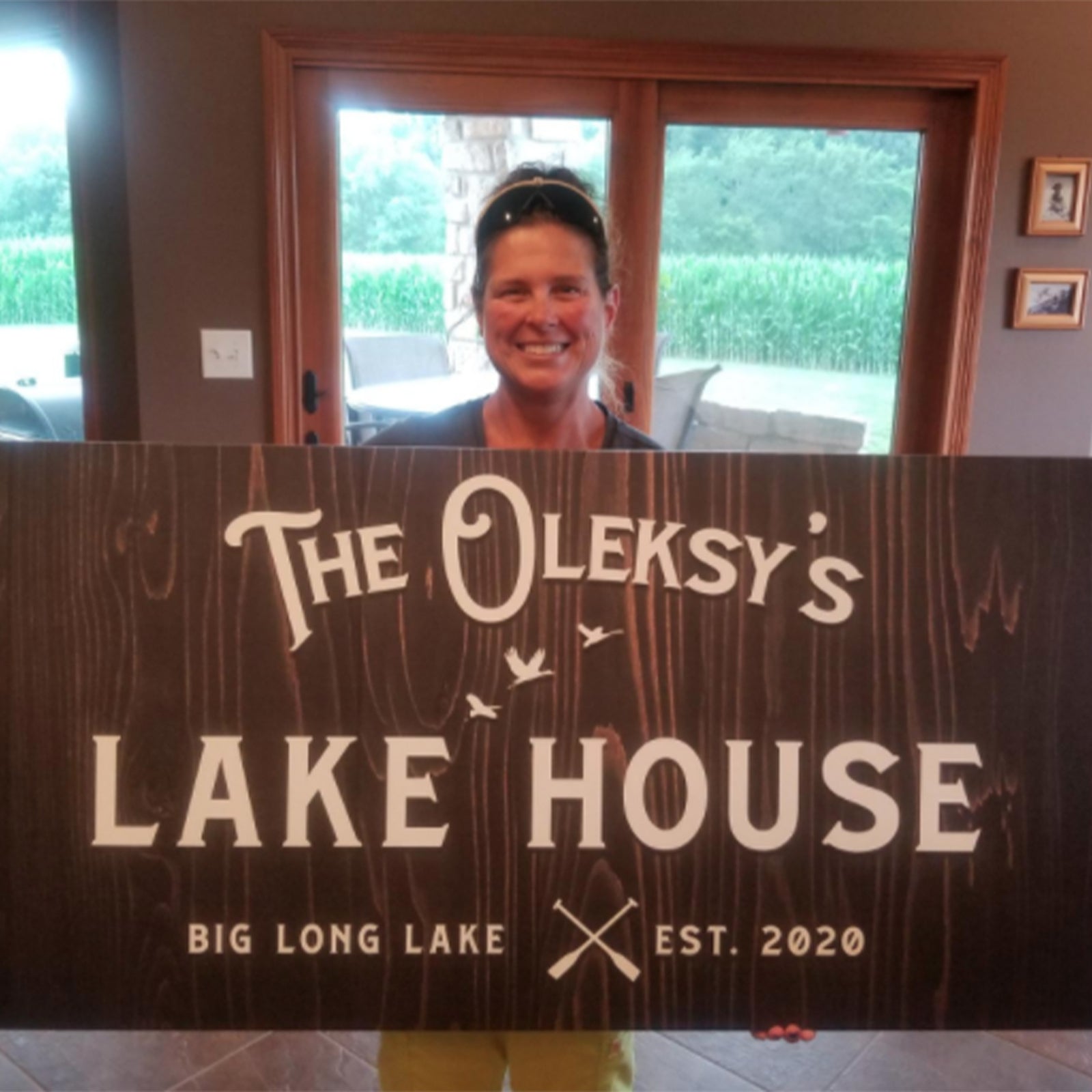Rustic Family Lake House Sign on sale at MyriadMart