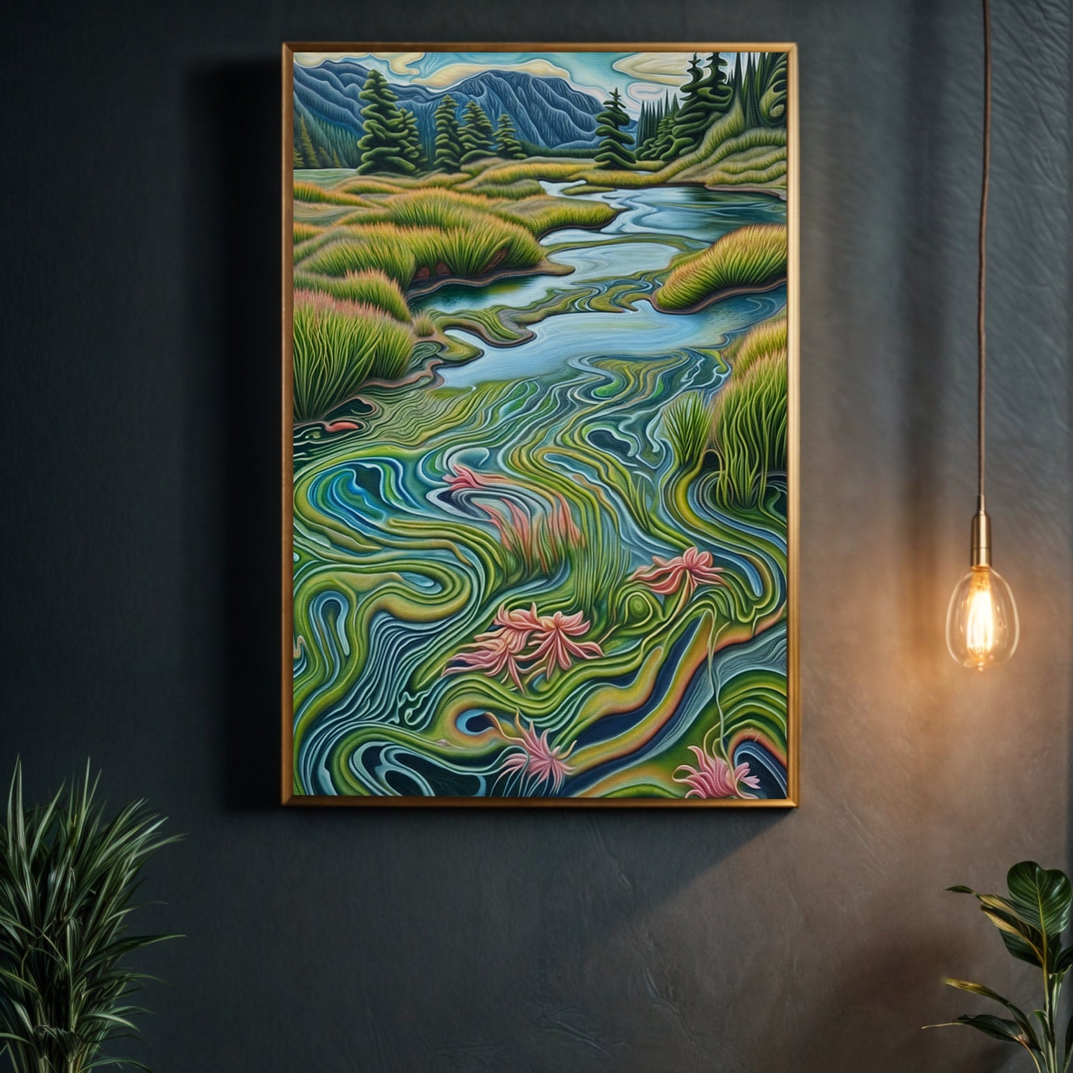 Canvas Print: "Flowing Serenity" on sale at MyriadMart