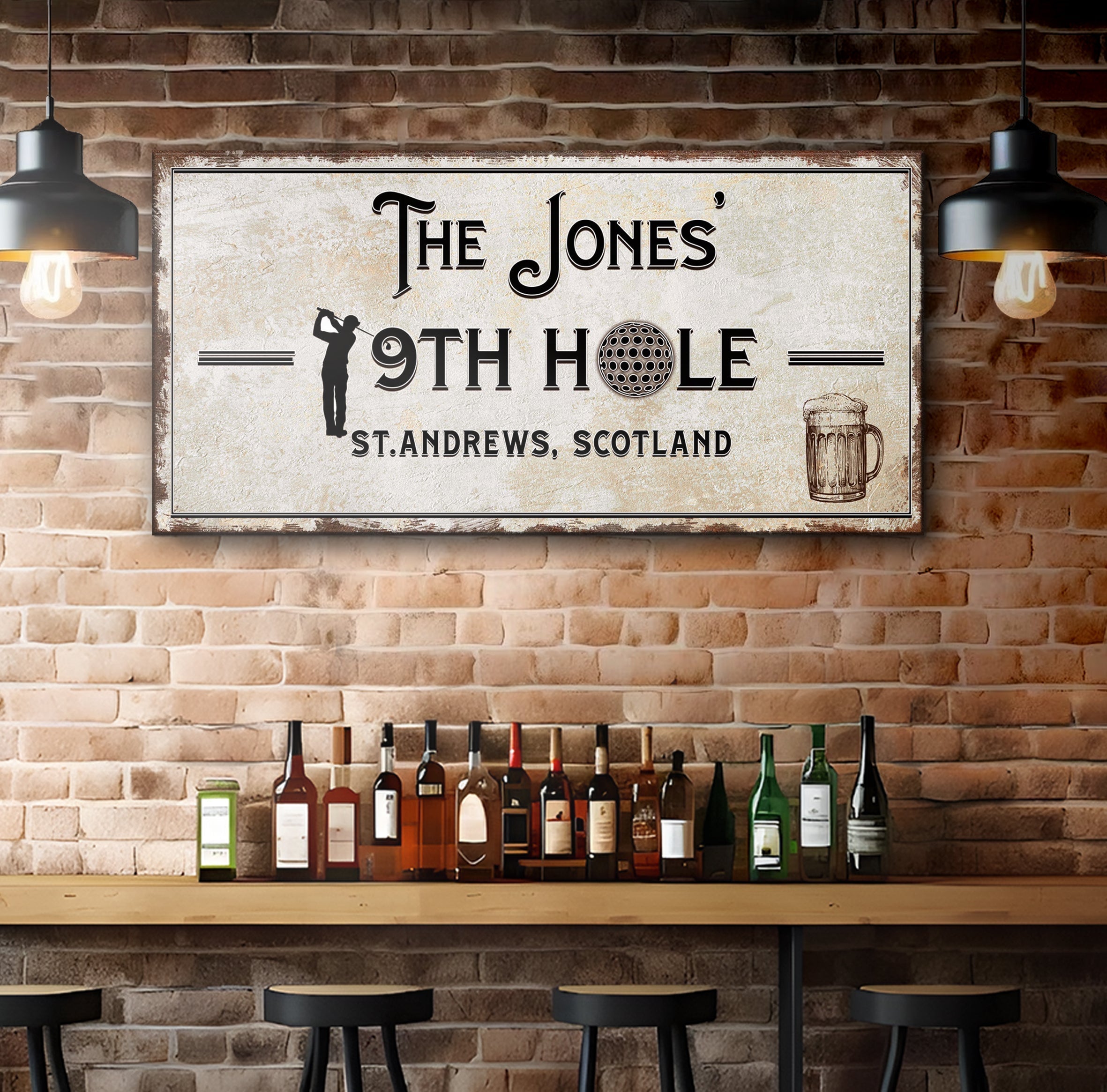 19th Hole Golf Personalized Sign on sale at MyriadMart