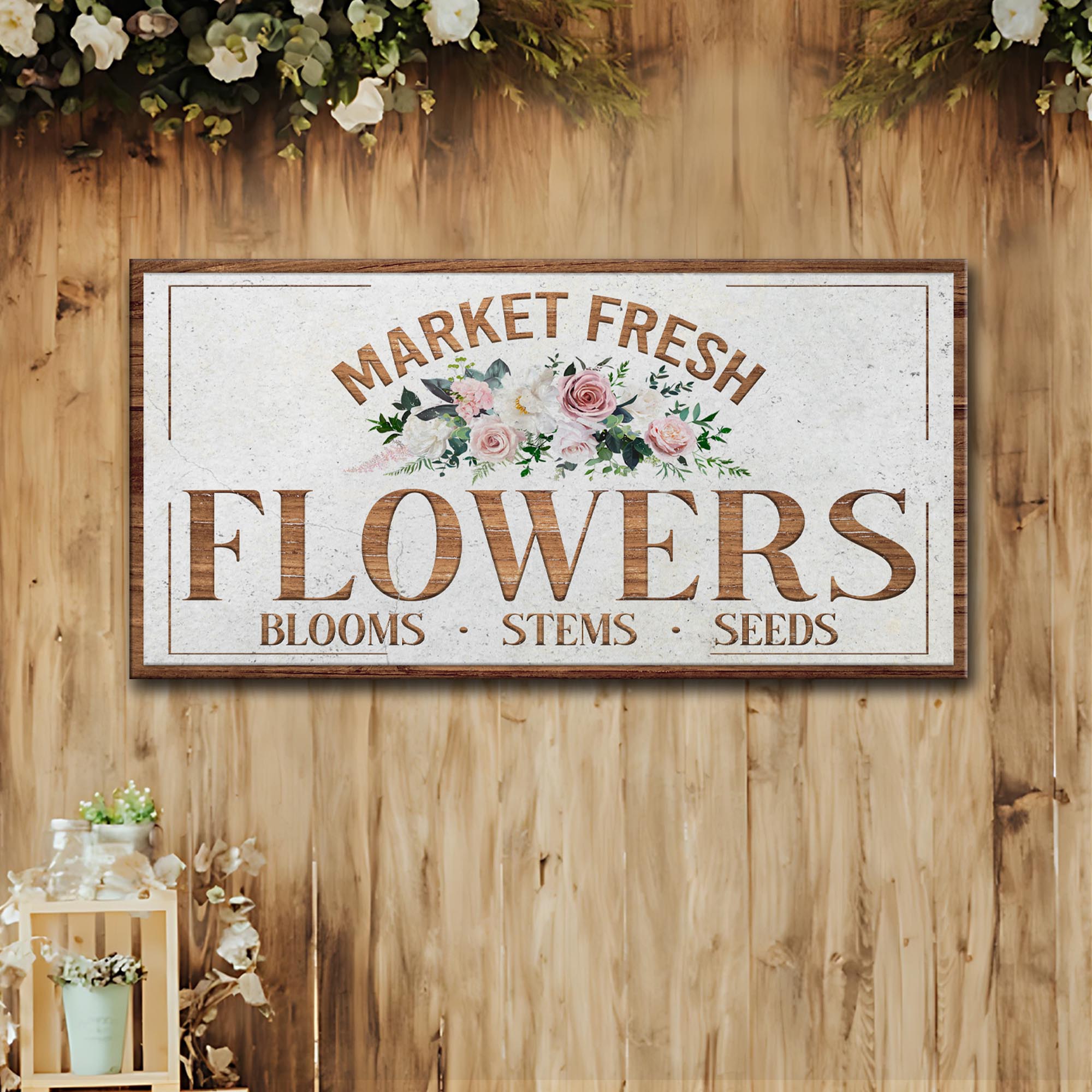 Fresh Flower Market Sign II on sale at MyriadMart