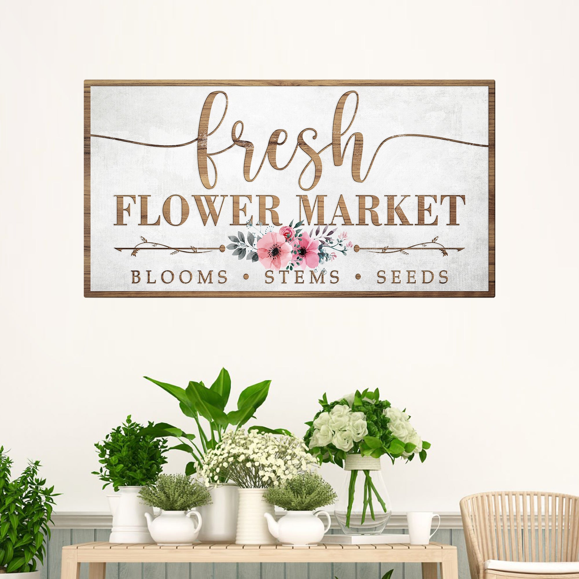 Fresh Flower Market Sign on sale at MyriadMart