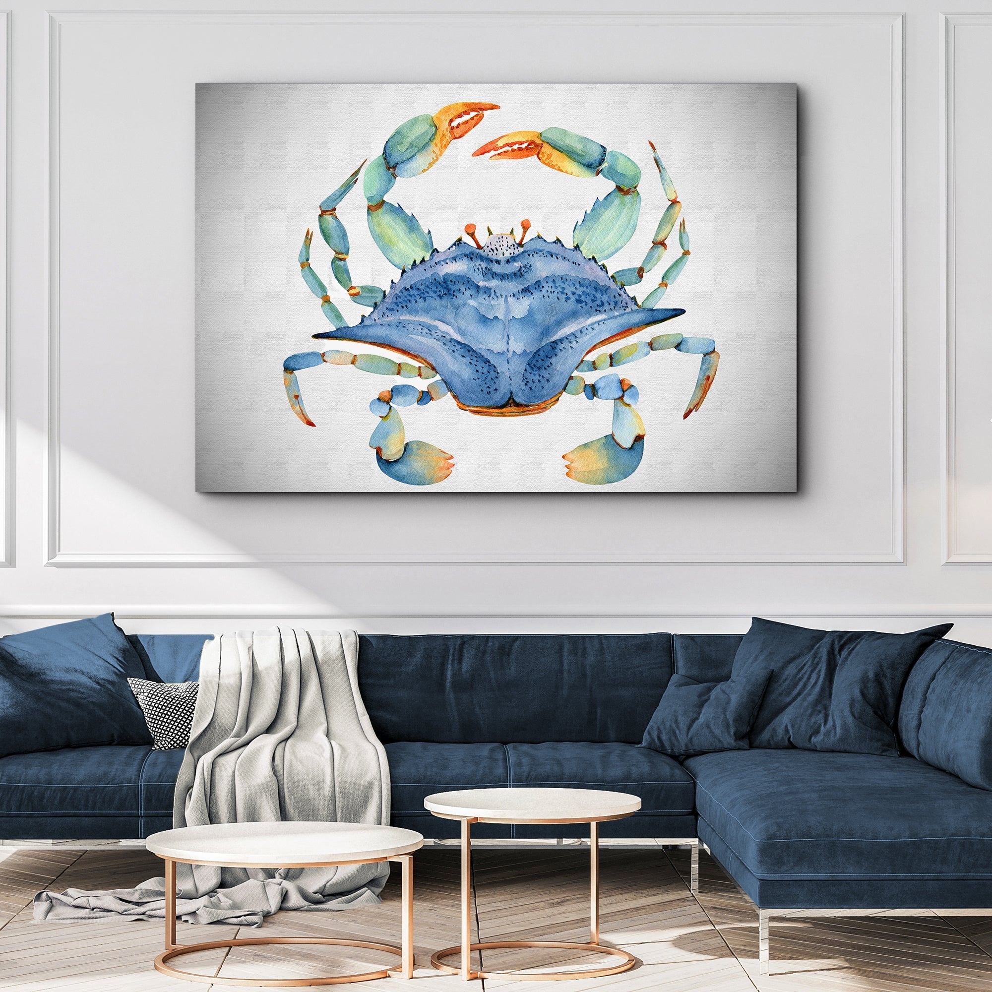 Crab Watercolor Canvas Wall Art IV on sale at MyriadMart