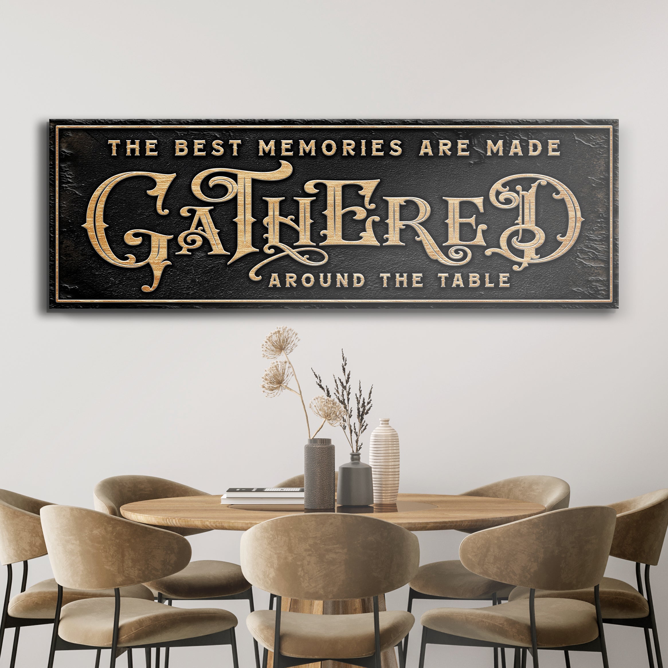 Gathered Around Table Sign on sale at MyriadMart
