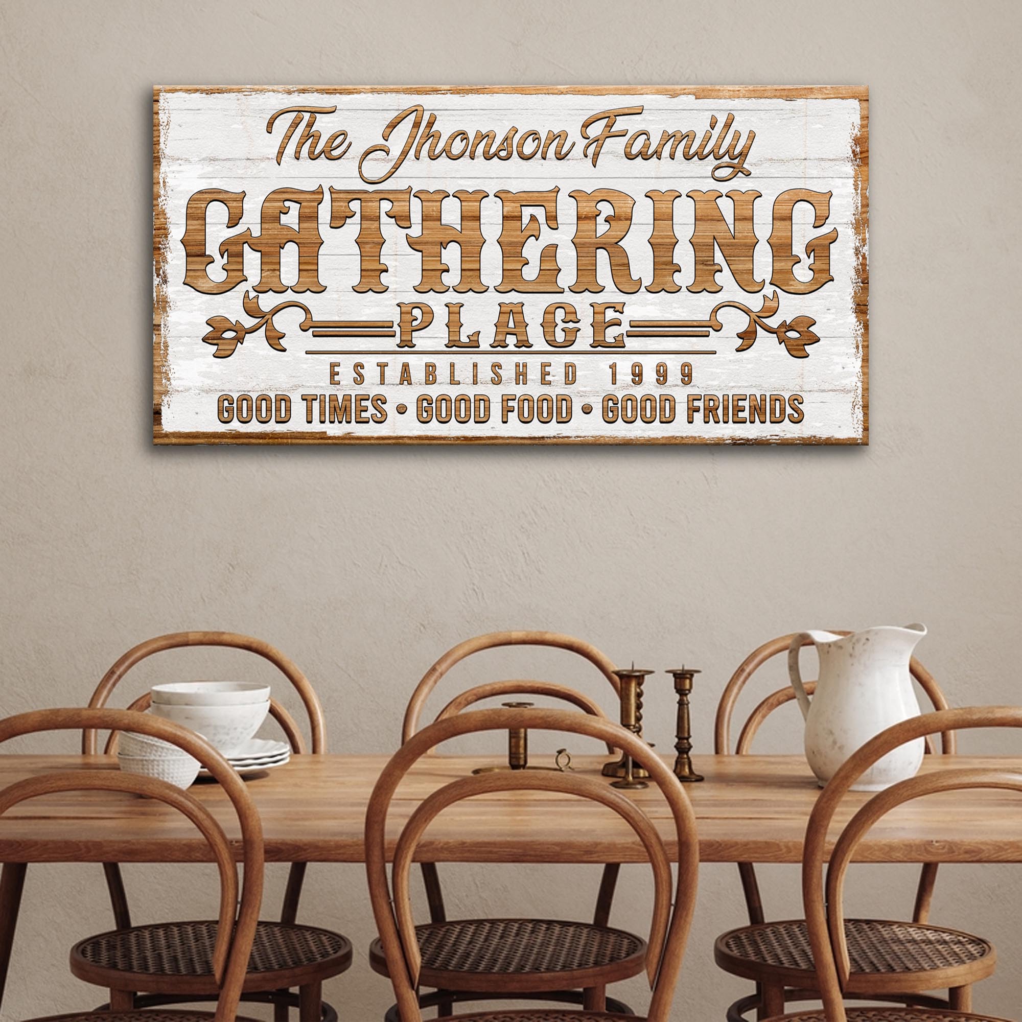 Gathering Place Personalized Sign II on sale at MyriadMart