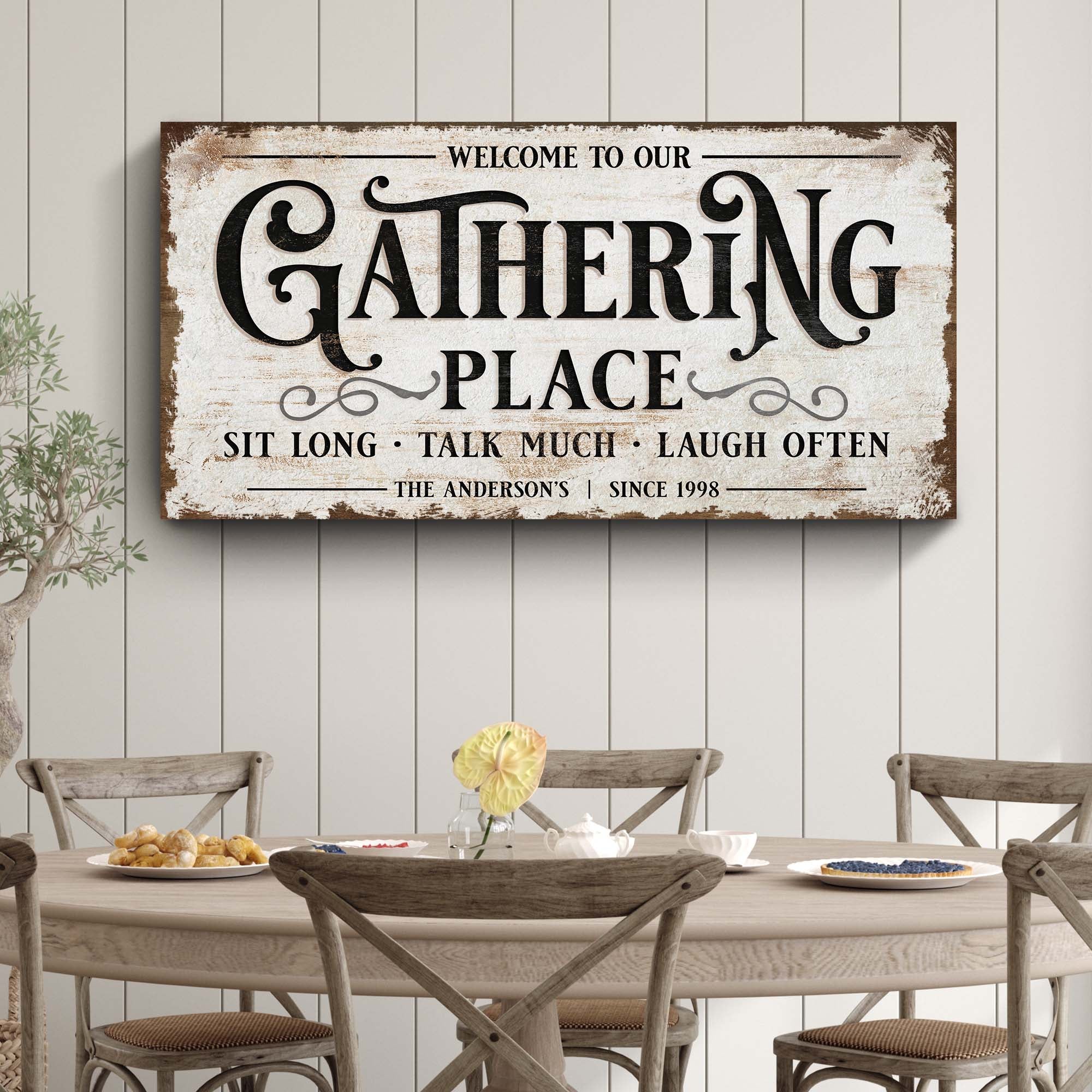Gathering Place Personalized Sign on sale at MyriadMart