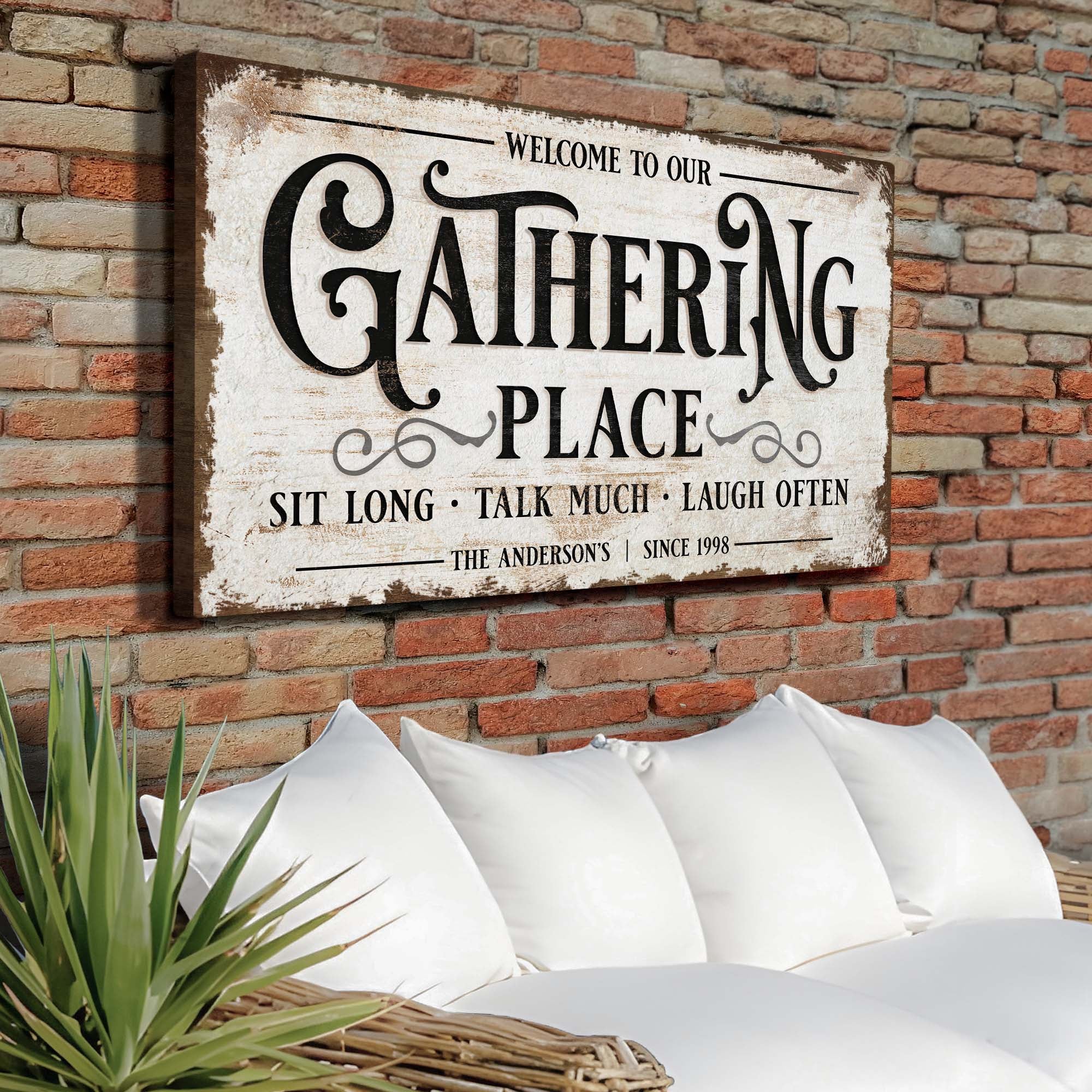 Gathering Place Personalized Sign on sale at MyriadMart