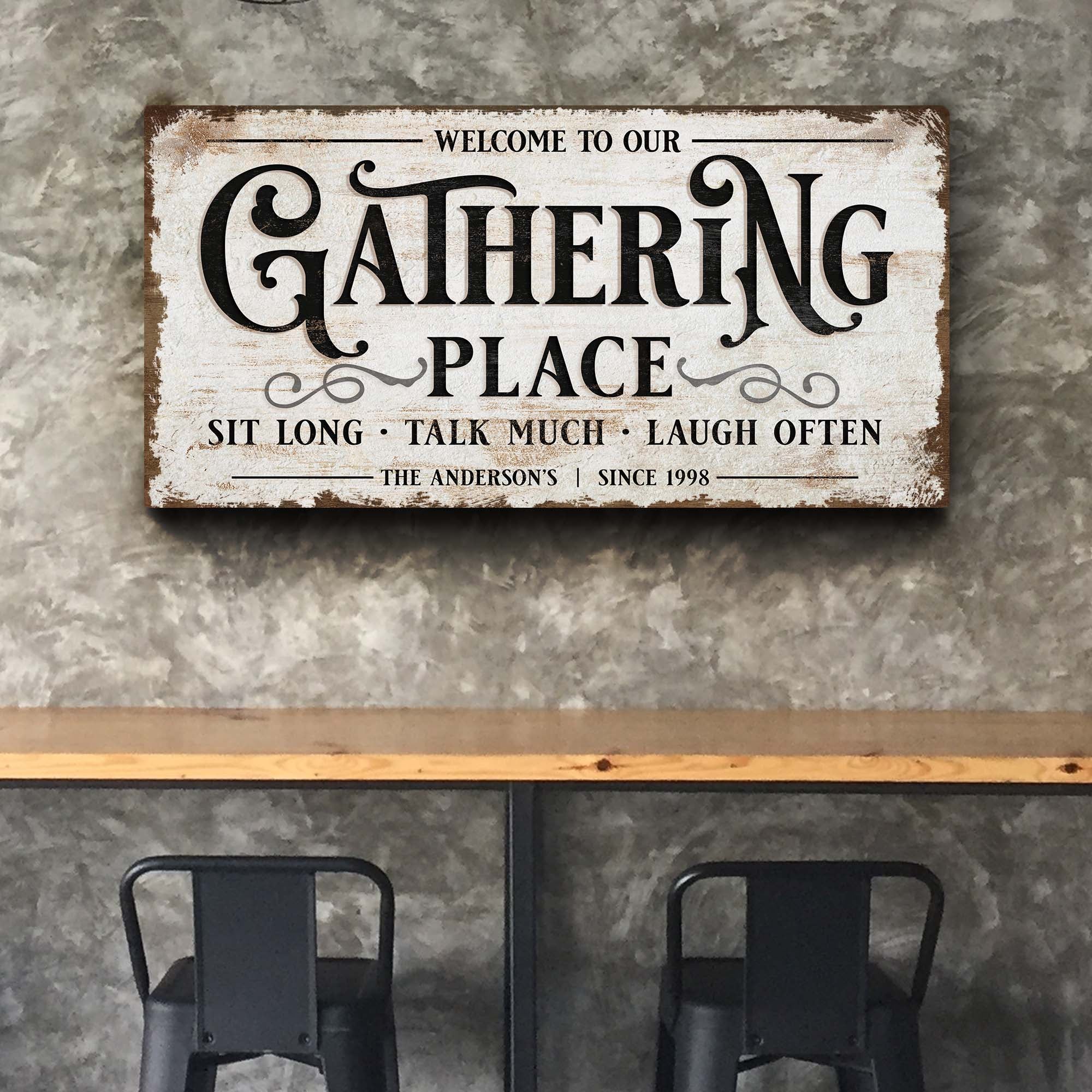 Gathering Place Personalized Sign on sale at MyriadMart